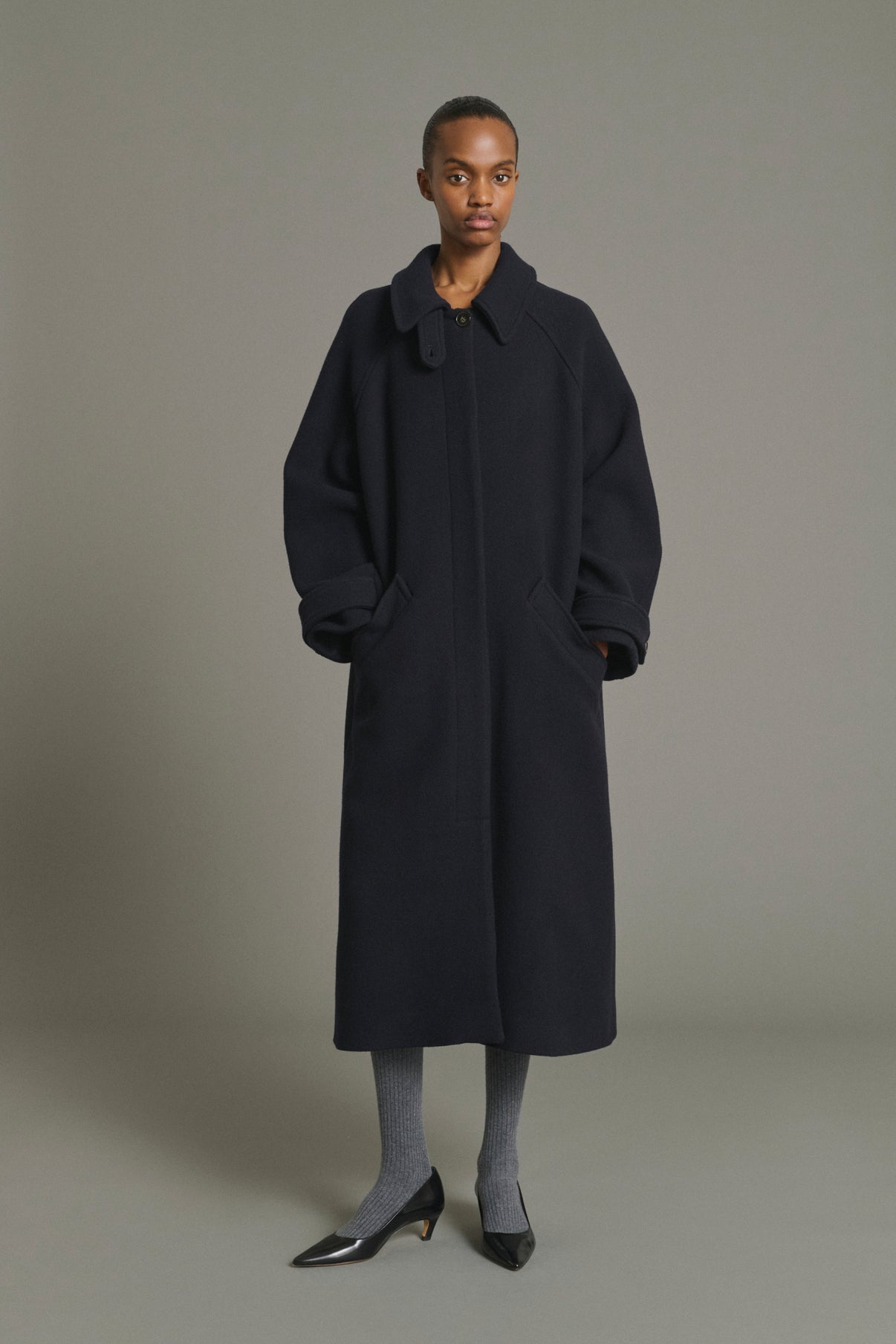 Mantel Berlin - Navy - Wolle - Damen vue 1