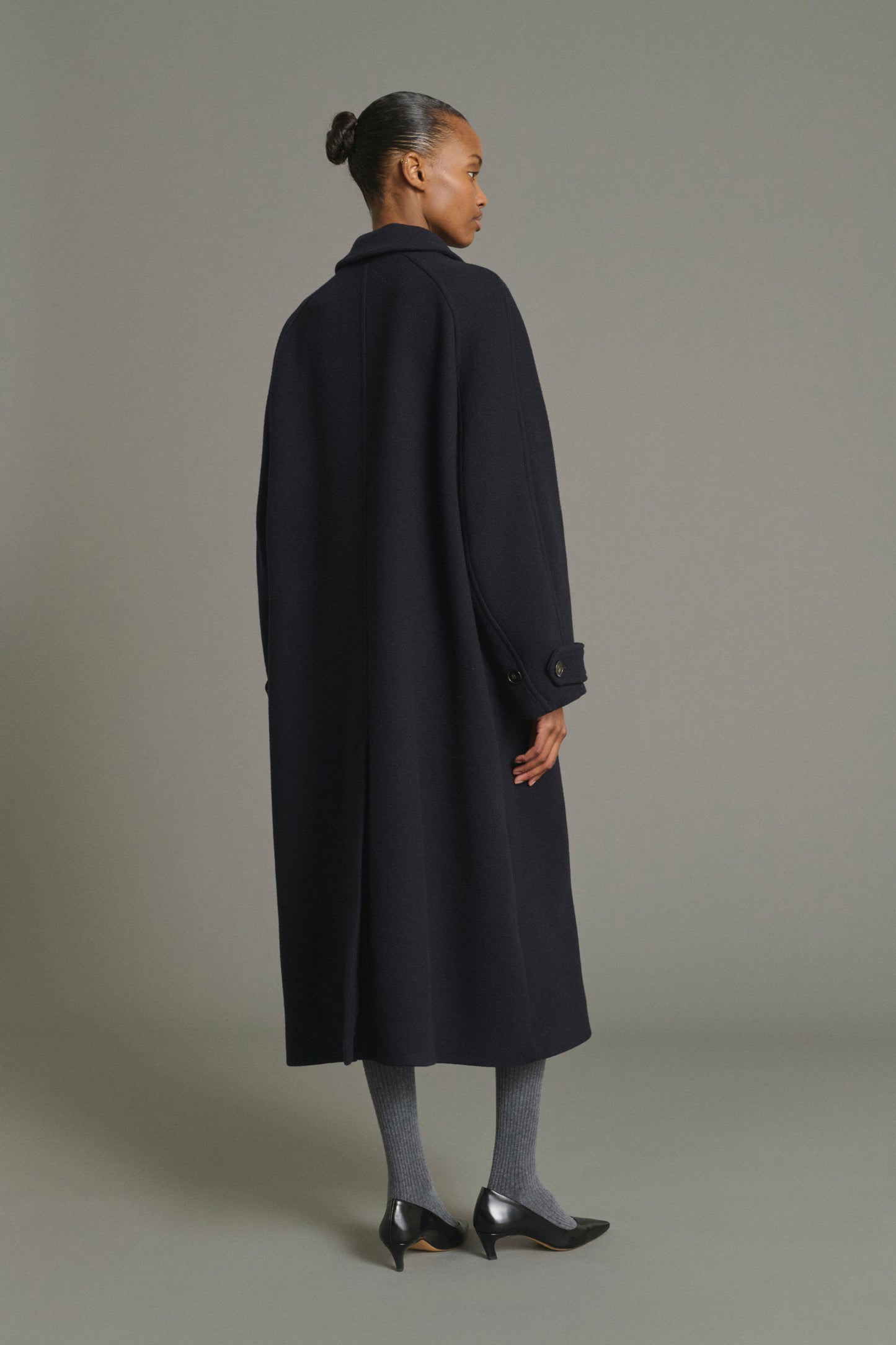 Mantel Berlin - Navy - Wolle - Damen