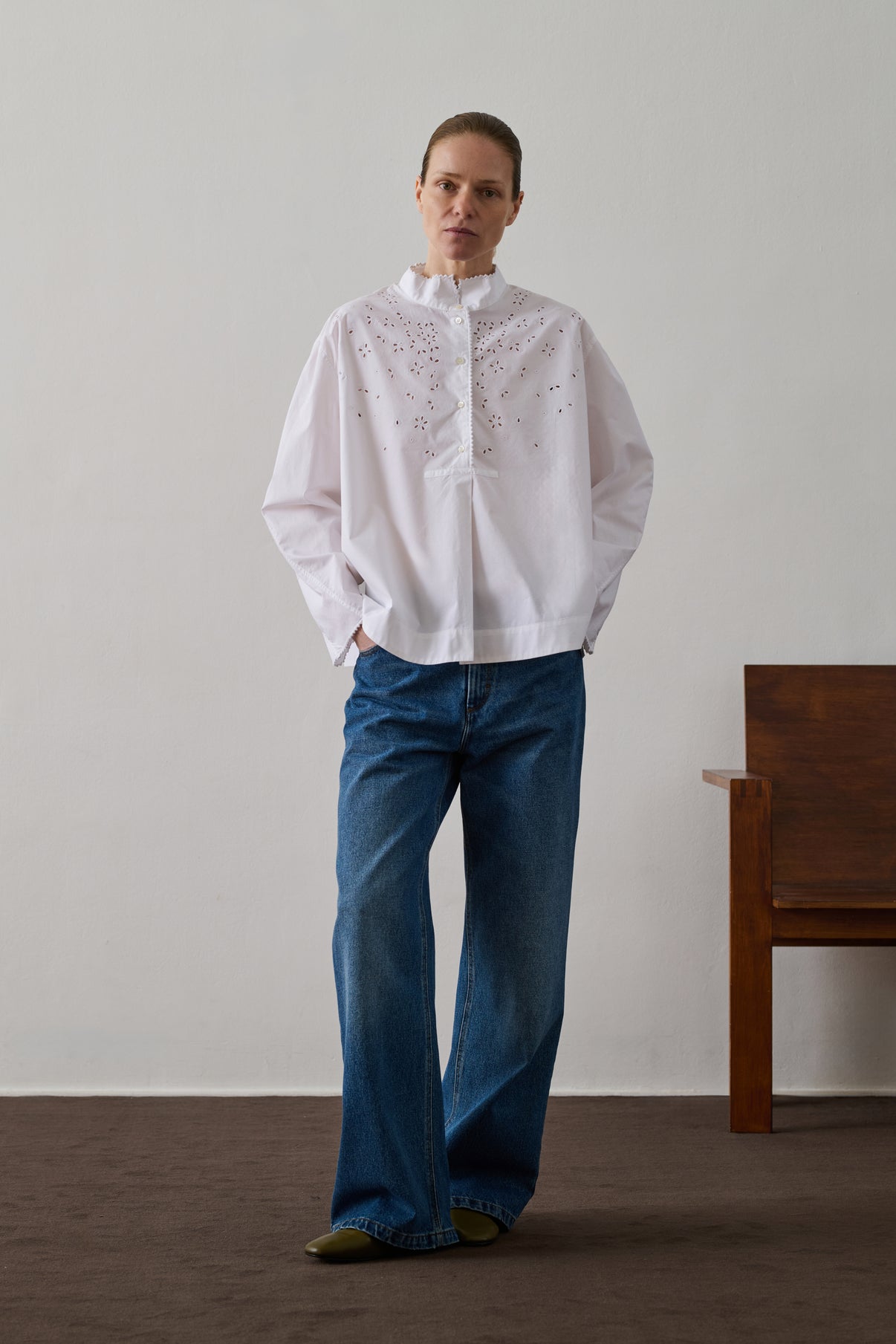 Chemise Greece - Blanc - Coton - Femme vue 2