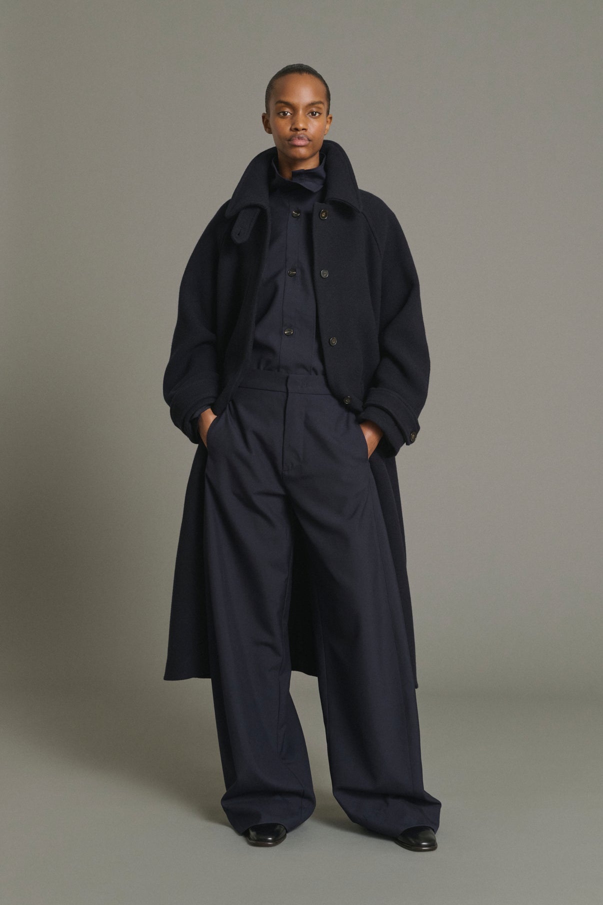 Mantel Berlin - Navy - Wolle - Damen vue 4