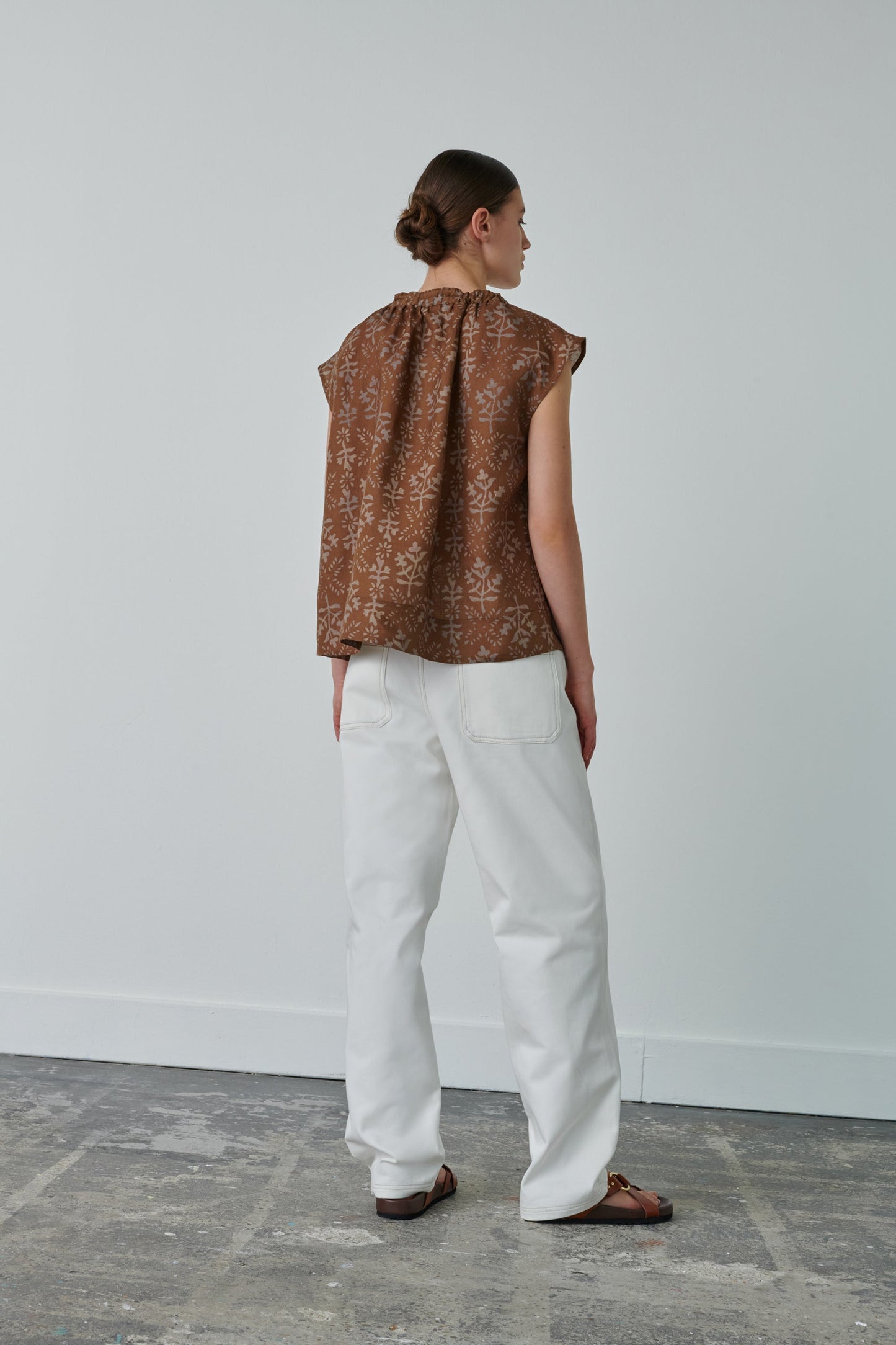 CHEMISE TANGER MARRON