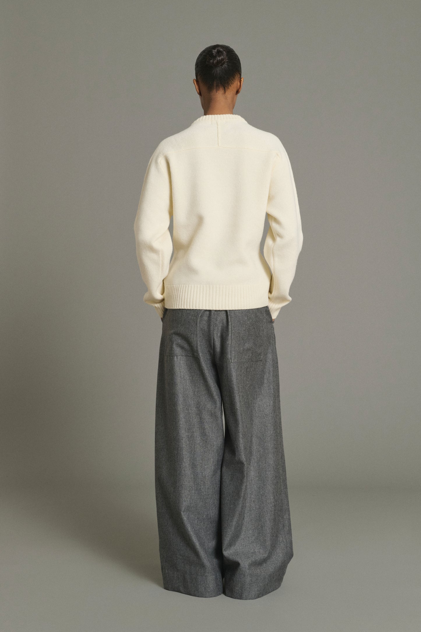 Hose Hugues – Grau Meliert – Wolle – Damen