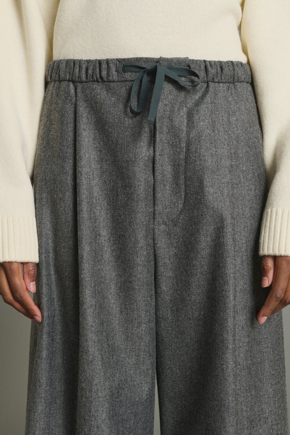 Hose Hugues – Grau Meliert – Wolle – Damen vue 4