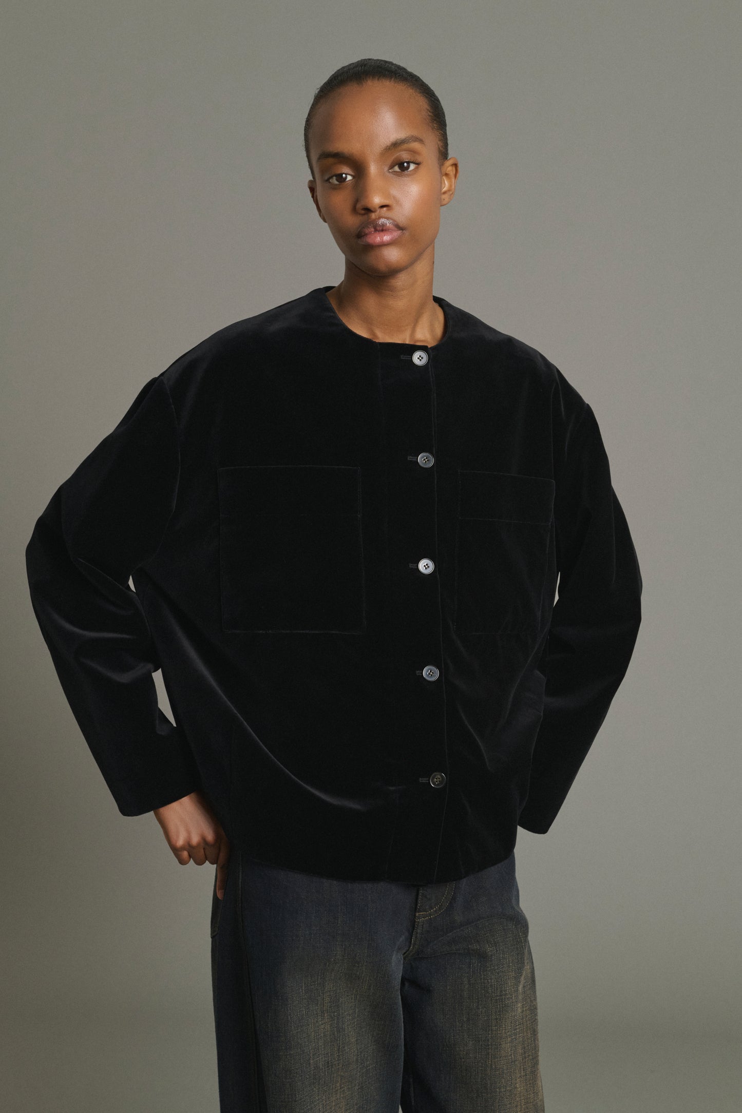 Jacke Louis – Schwarz – Baumwolle – Damen