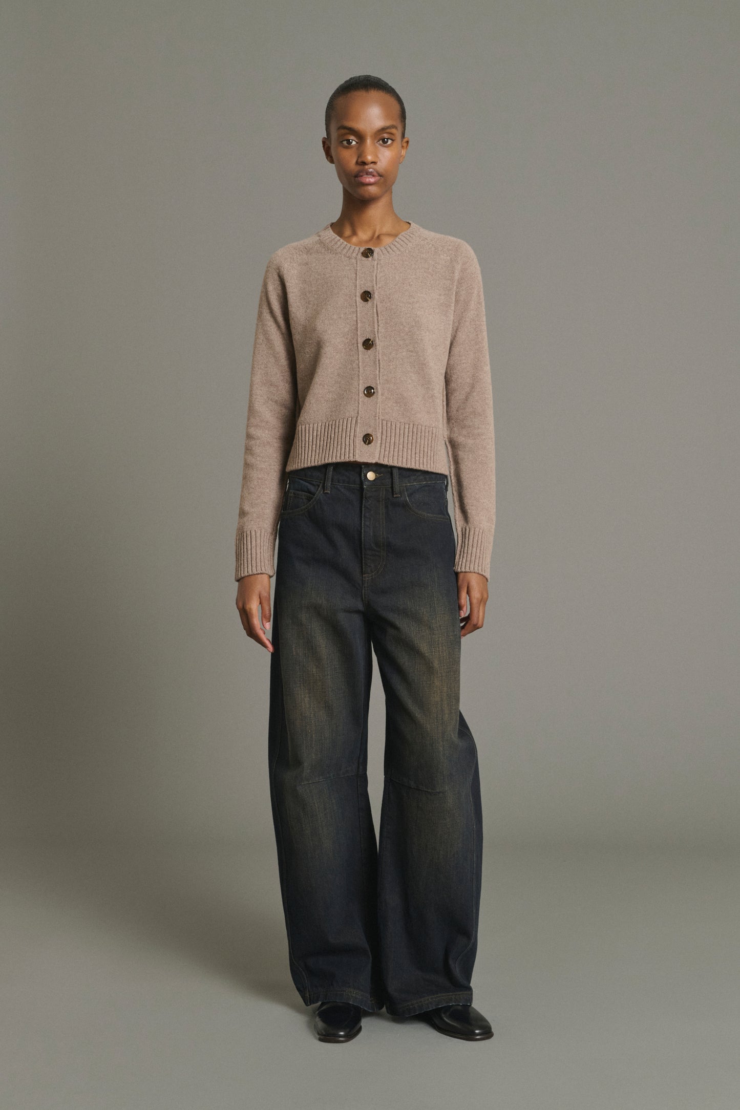 Cardigan Virginia - Beige Marl - Merino Wool - Women