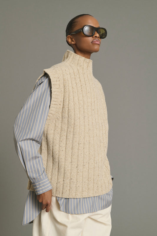 Pullover Jethro – Hellbeige – Wolle – Damen