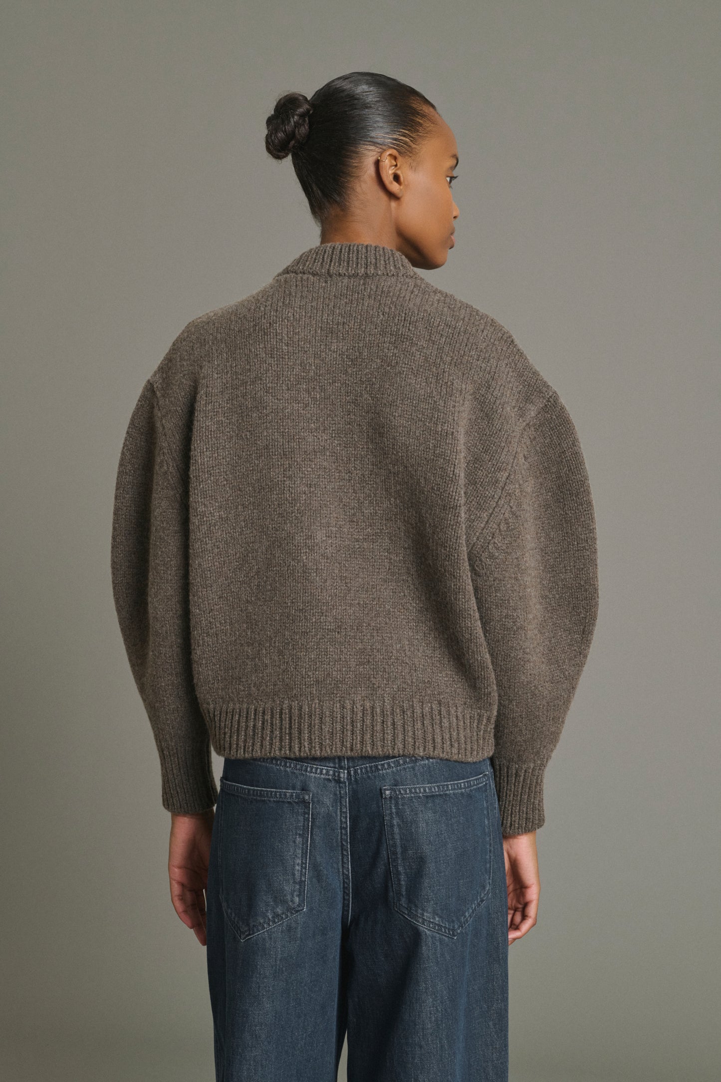 Cardigan Leonard - Marron Glacé - Laine Mérinos - Femme