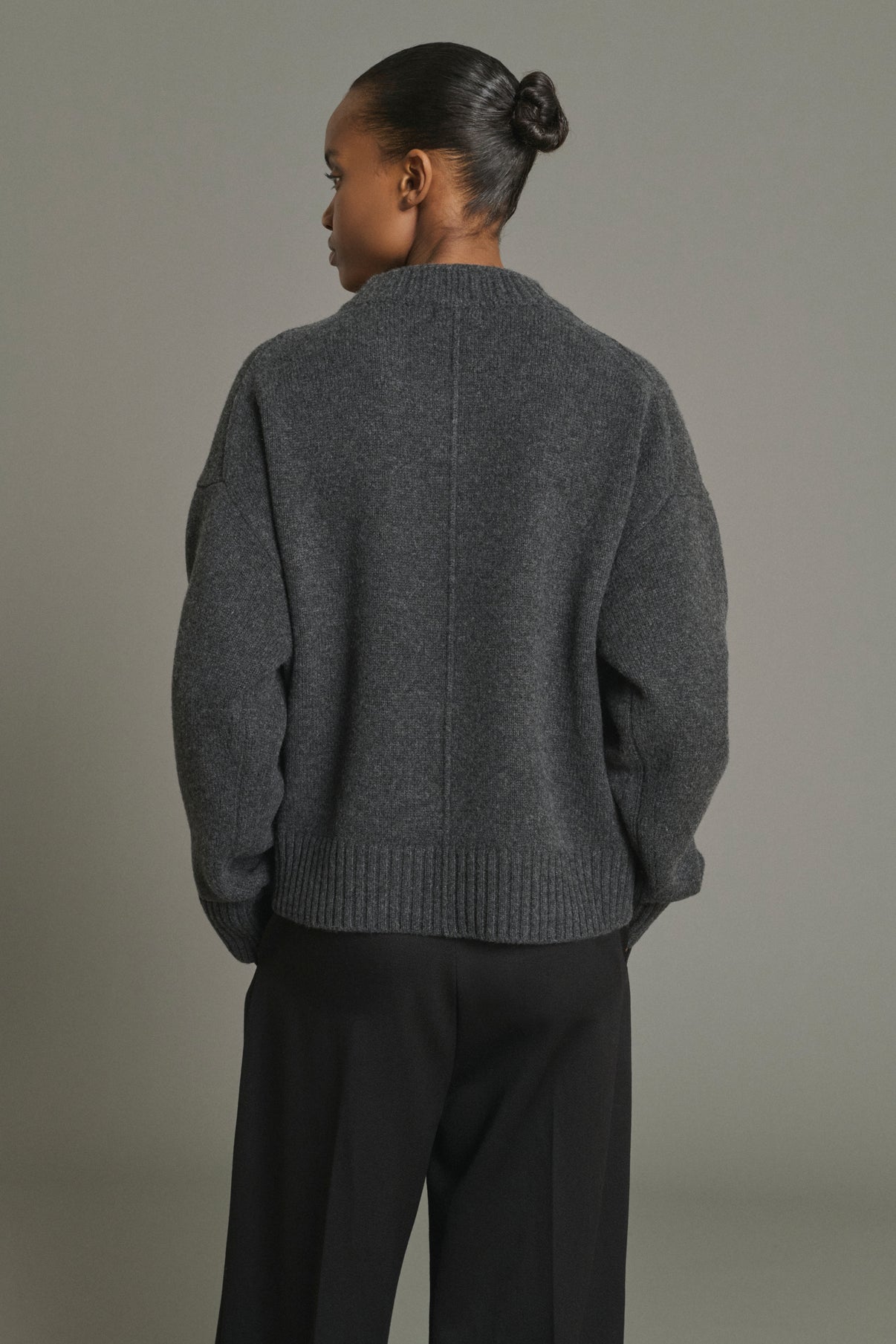 Pullover Julie – Anthrazitgrau – Merinowolle – Damen vue 4