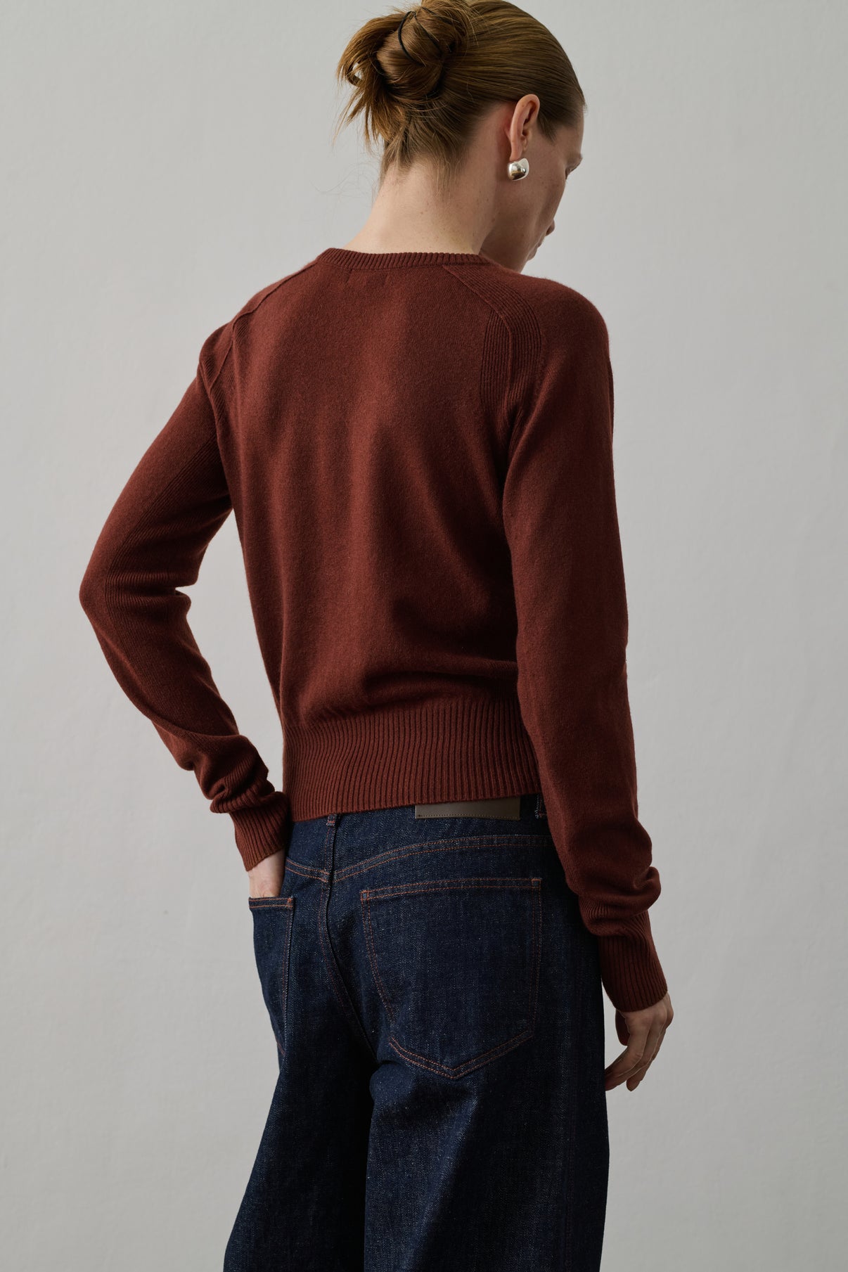 Pull Galway - Rouille - Cachemire - Femme vue 3