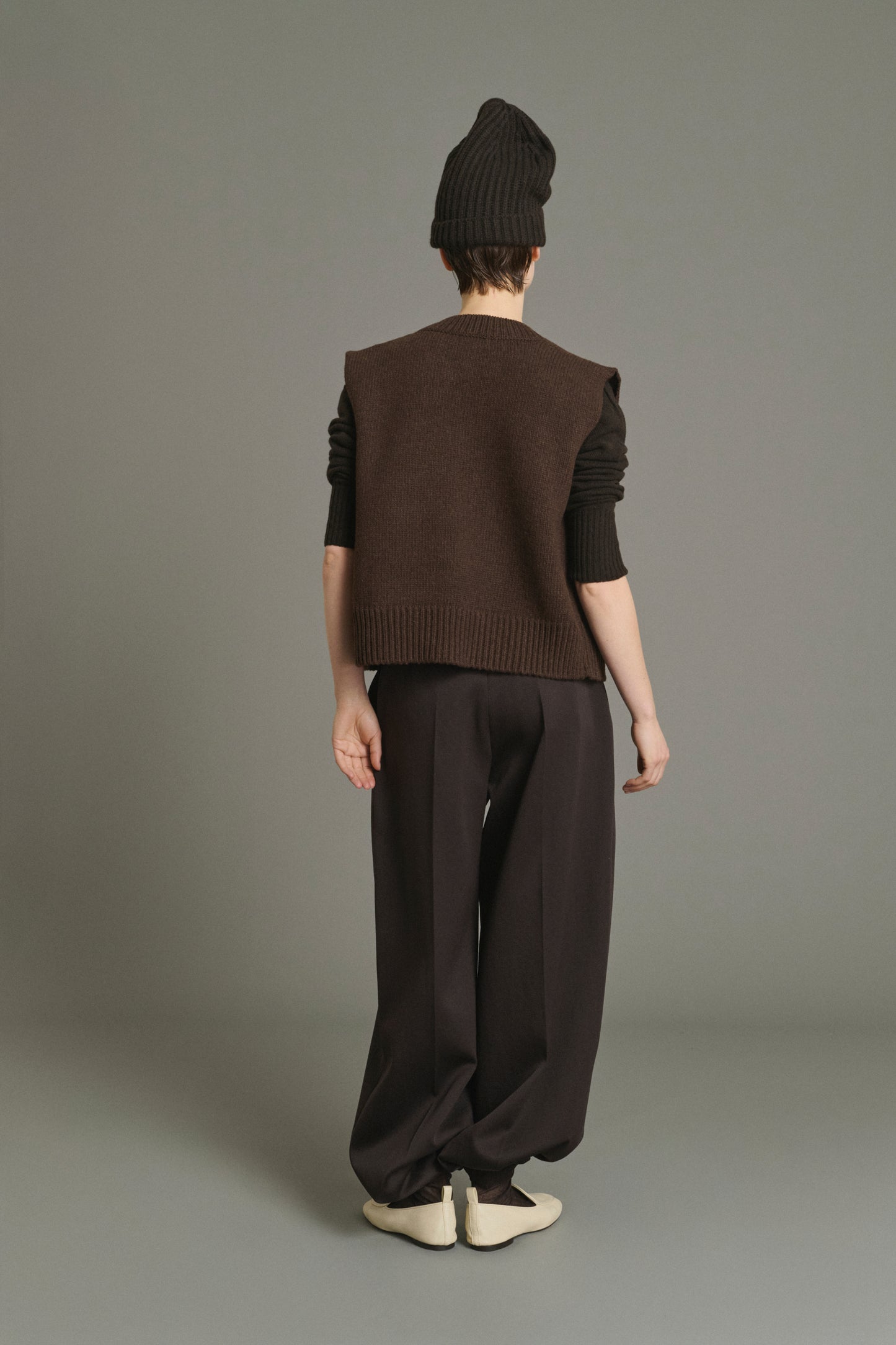 Cardigan Kalyanee - Chocolat - Laine - Femme