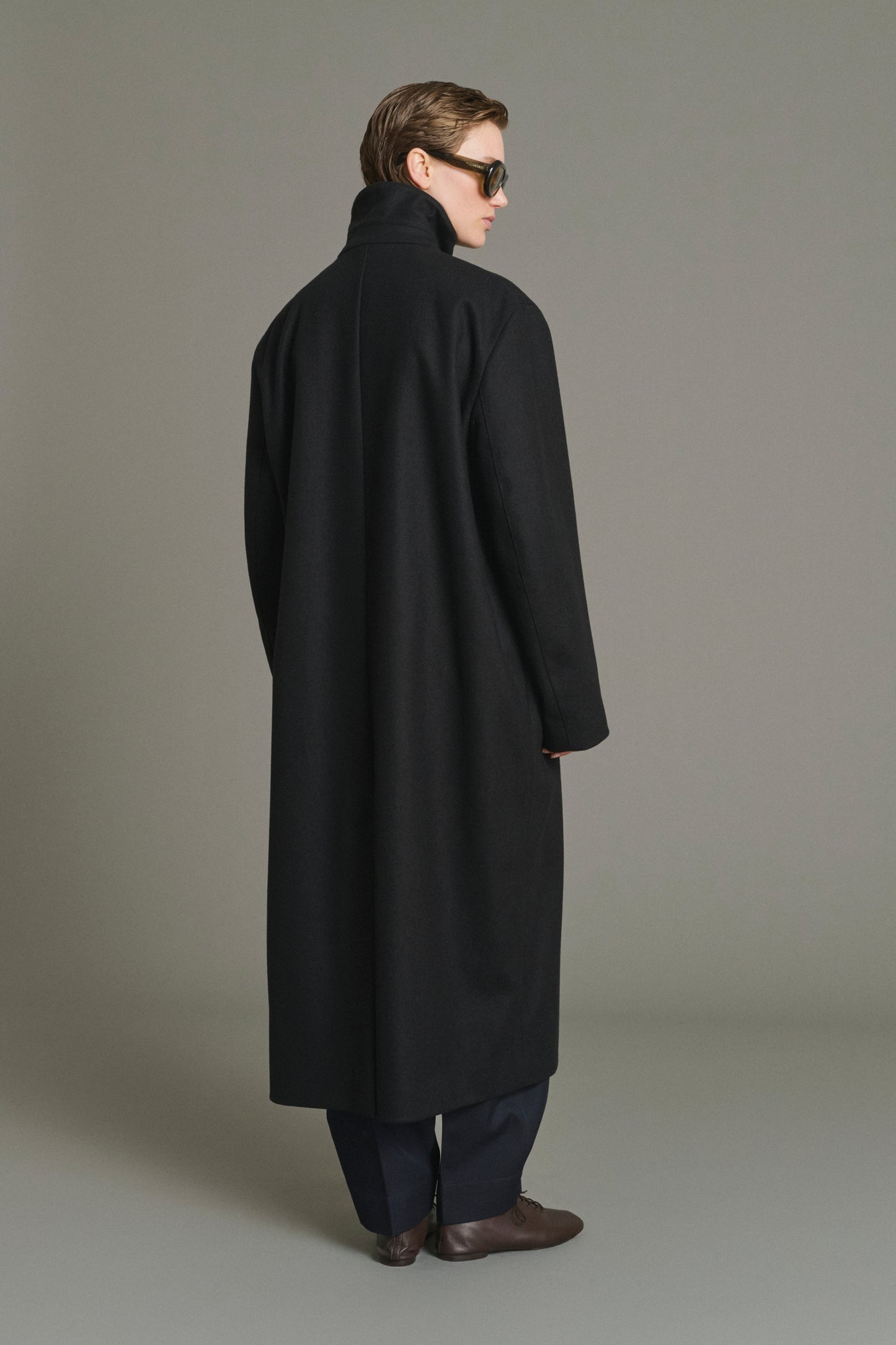 Mantel Germain – Schwarz – Wolle – Damen
