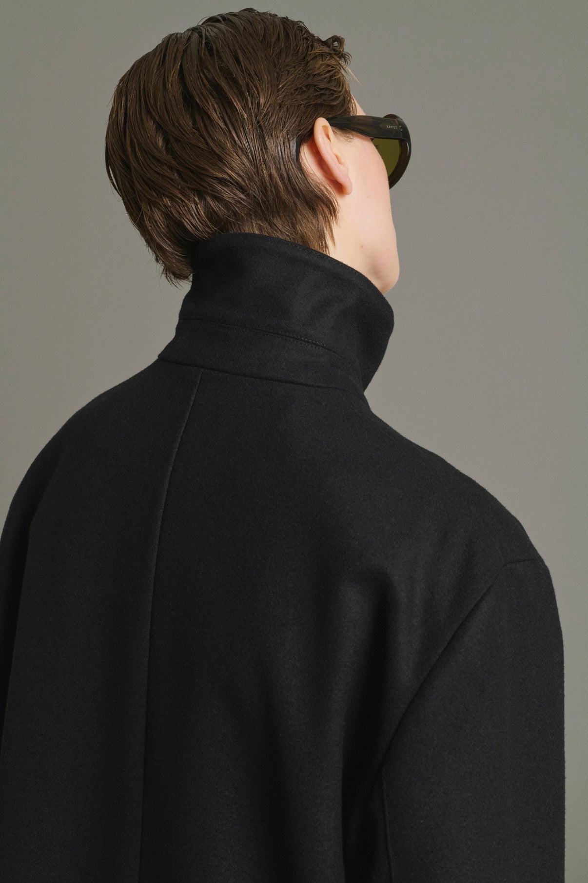 Mantel Germain – Schwarz – Wolle – Damen vue 4