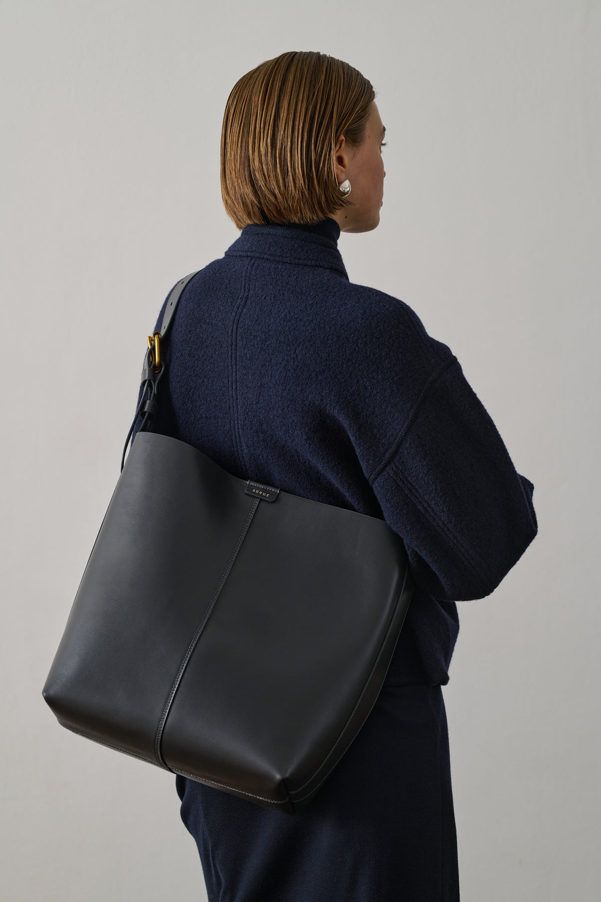 Sac Saudade - Acier/Chocolat - Cuir - Femme vue 2