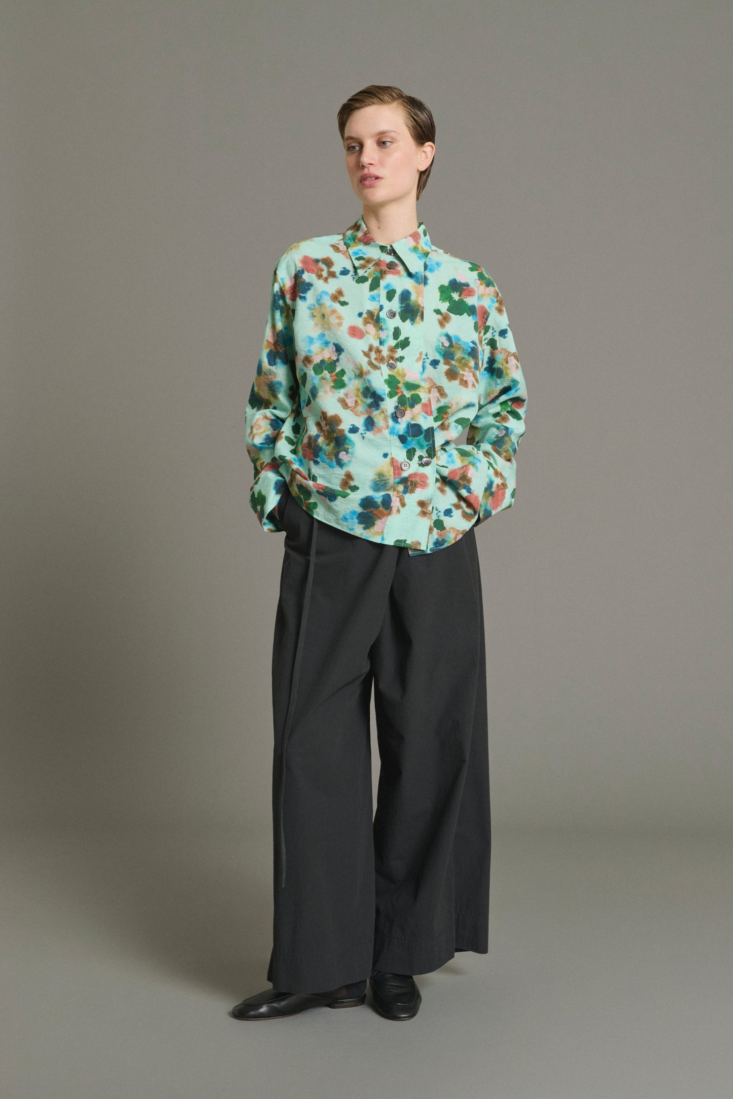 Chemise Lepic - Turquoise - Soie - Femme