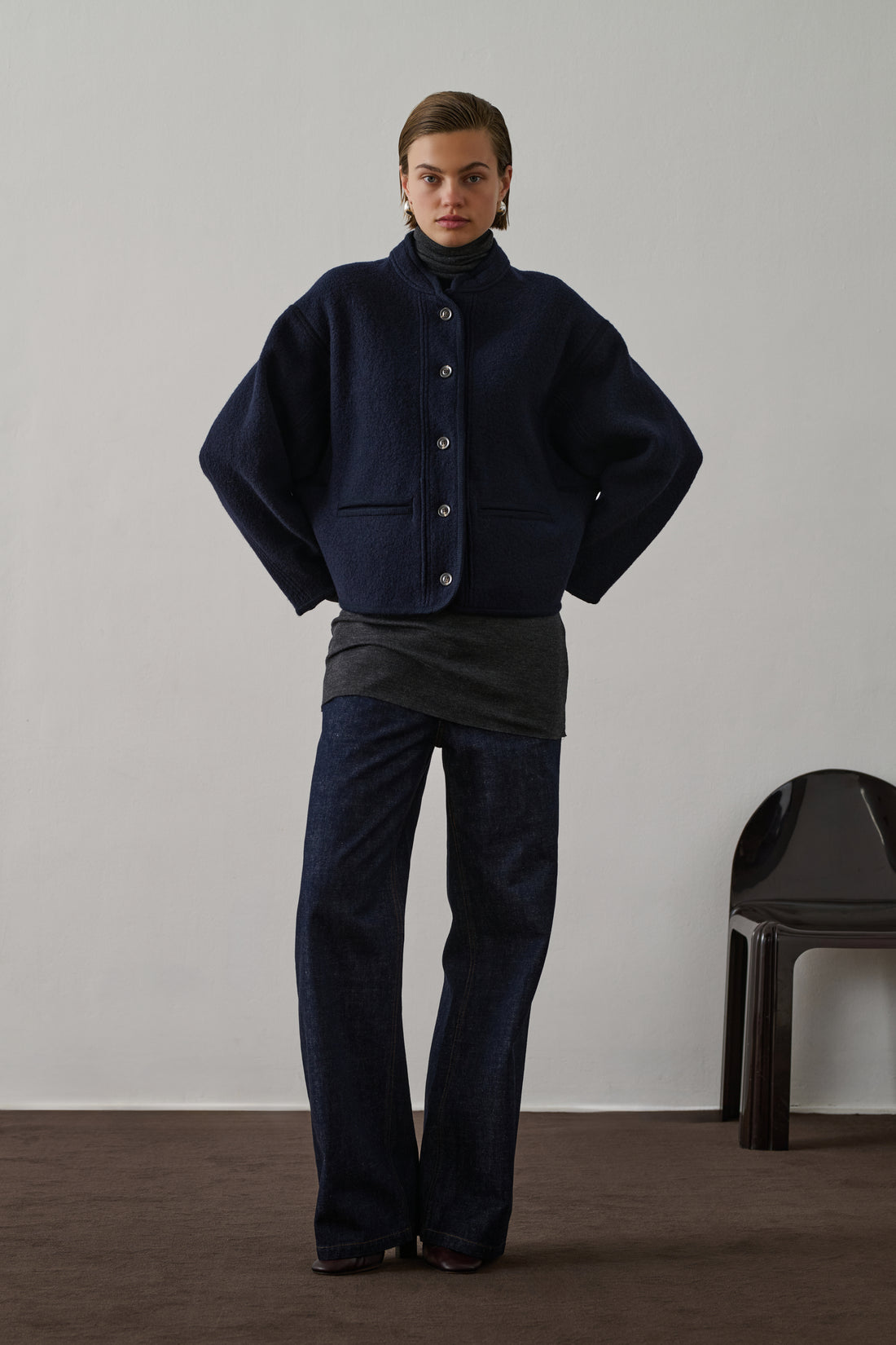 Veste Olympe - Navy - Laine - Femme