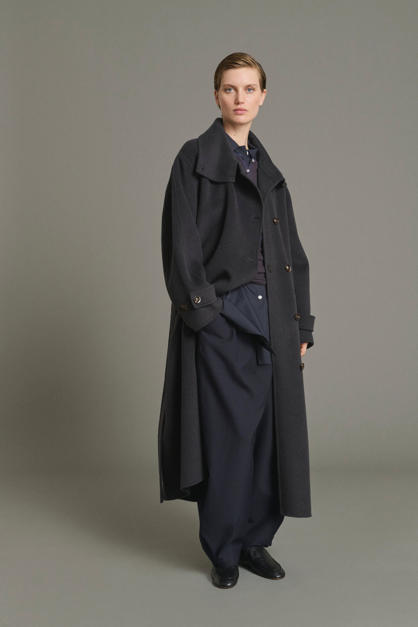 Manteau James - Charbon - Laine - Femme