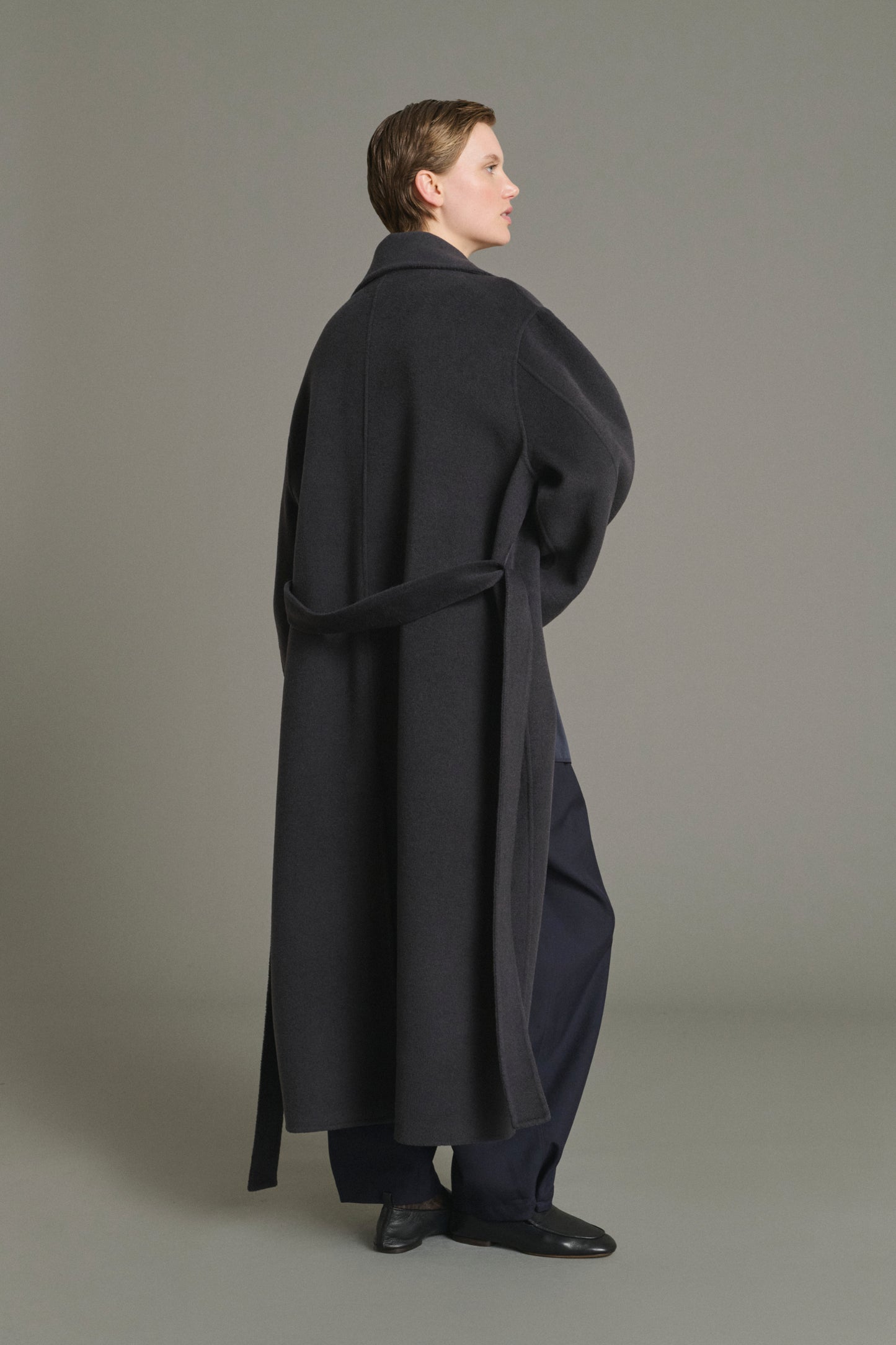 Manteau James - Charbon - Laine - Femme