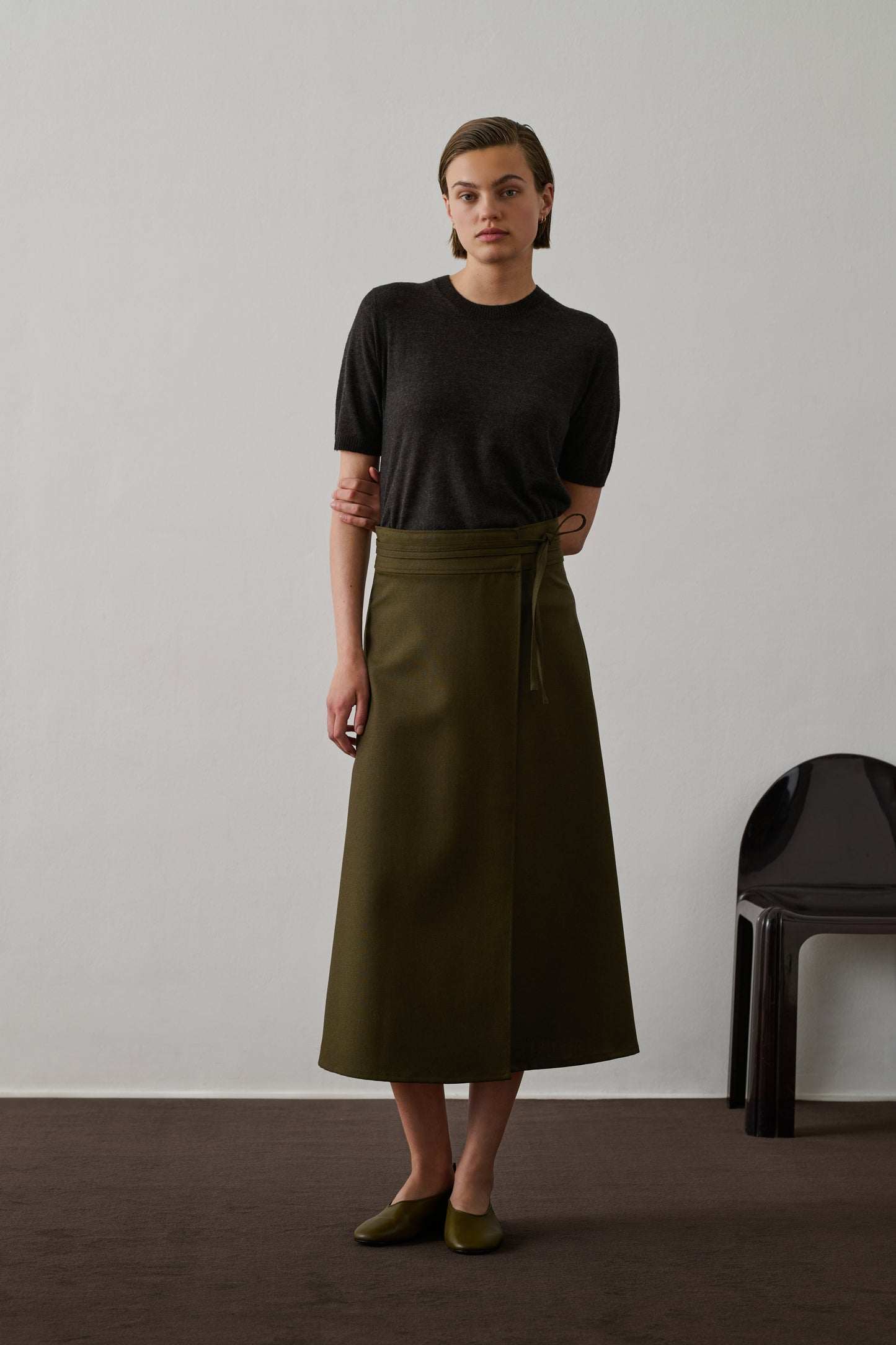 Jupe Reine - Kaki - Laine - Femme