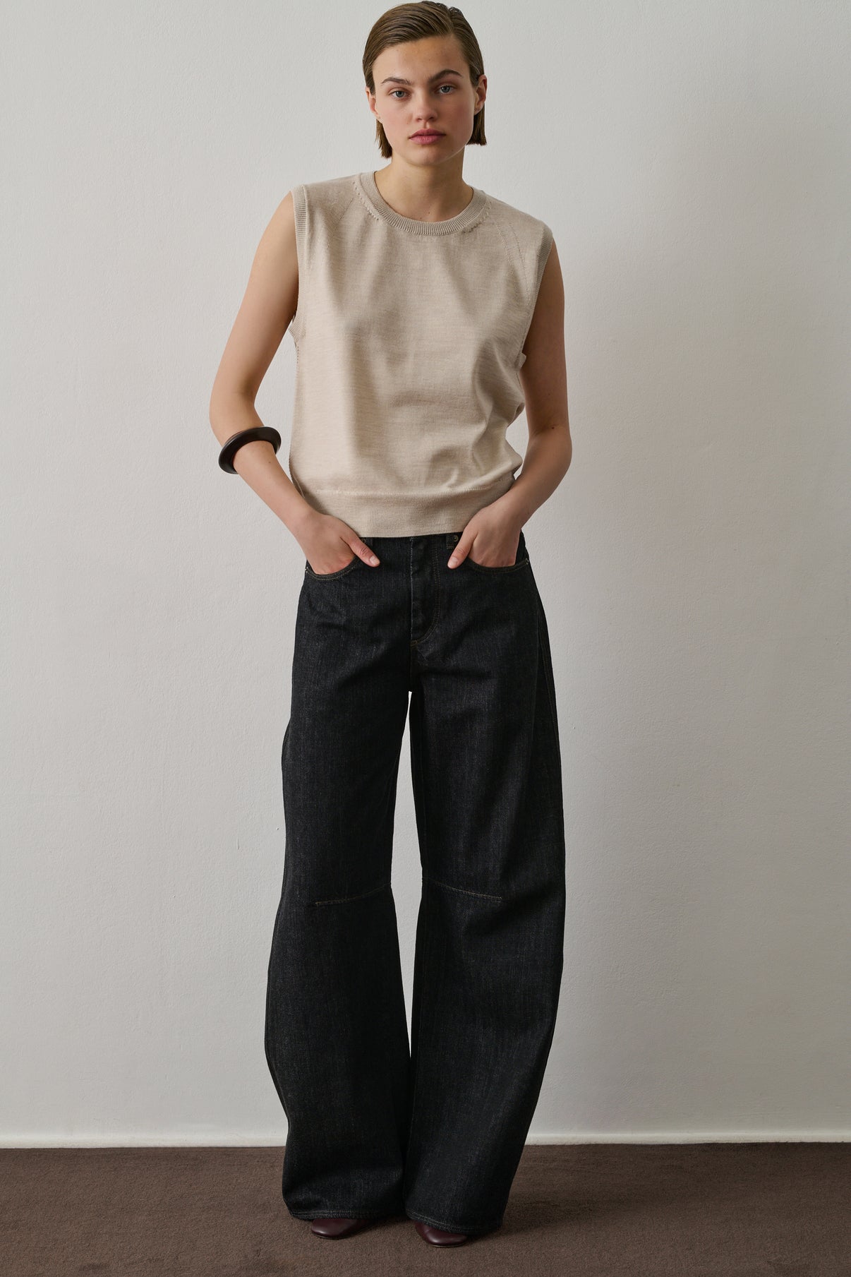 Pull Fargo - Beige Clair - Laine - Femme vue 1