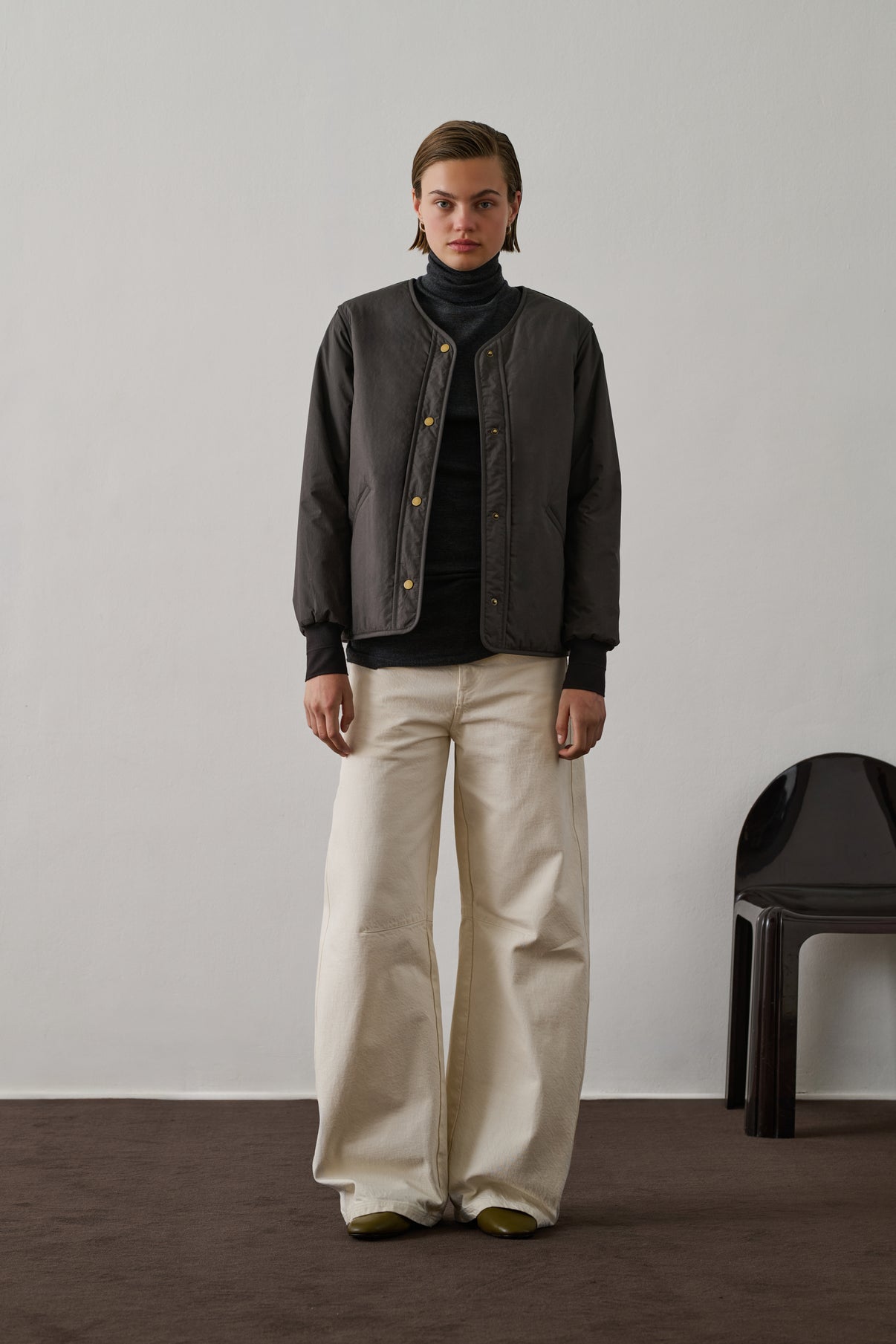 Blouson Goji - Gris Foncé - Coton - Femme vue 1