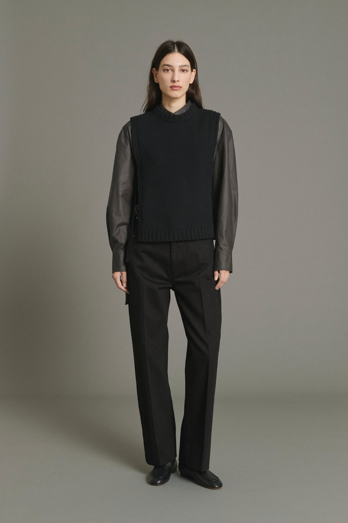 Pullover Uzel - Schwarz - Wolle - Damen vue 1