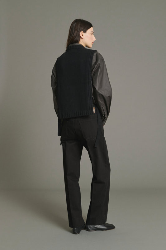 Pullover Uzel - Schwarz - Wolle - Damen