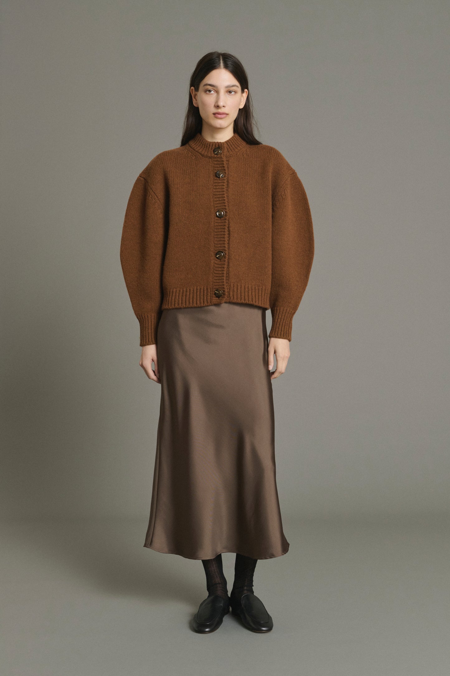 Cardigan Leonard - Karamell - Merinowolle - Damen