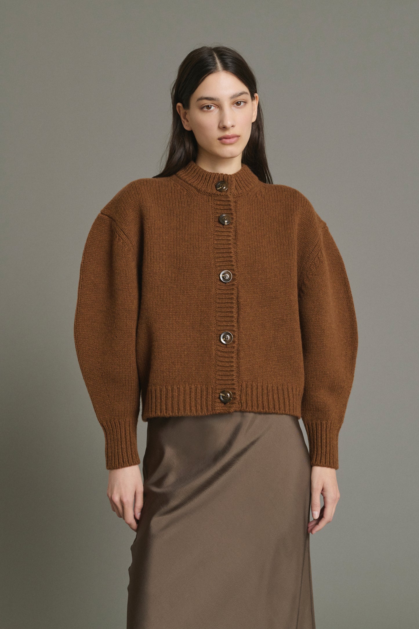 Cardigan Leonard - Karamell - Merinowolle - Damen