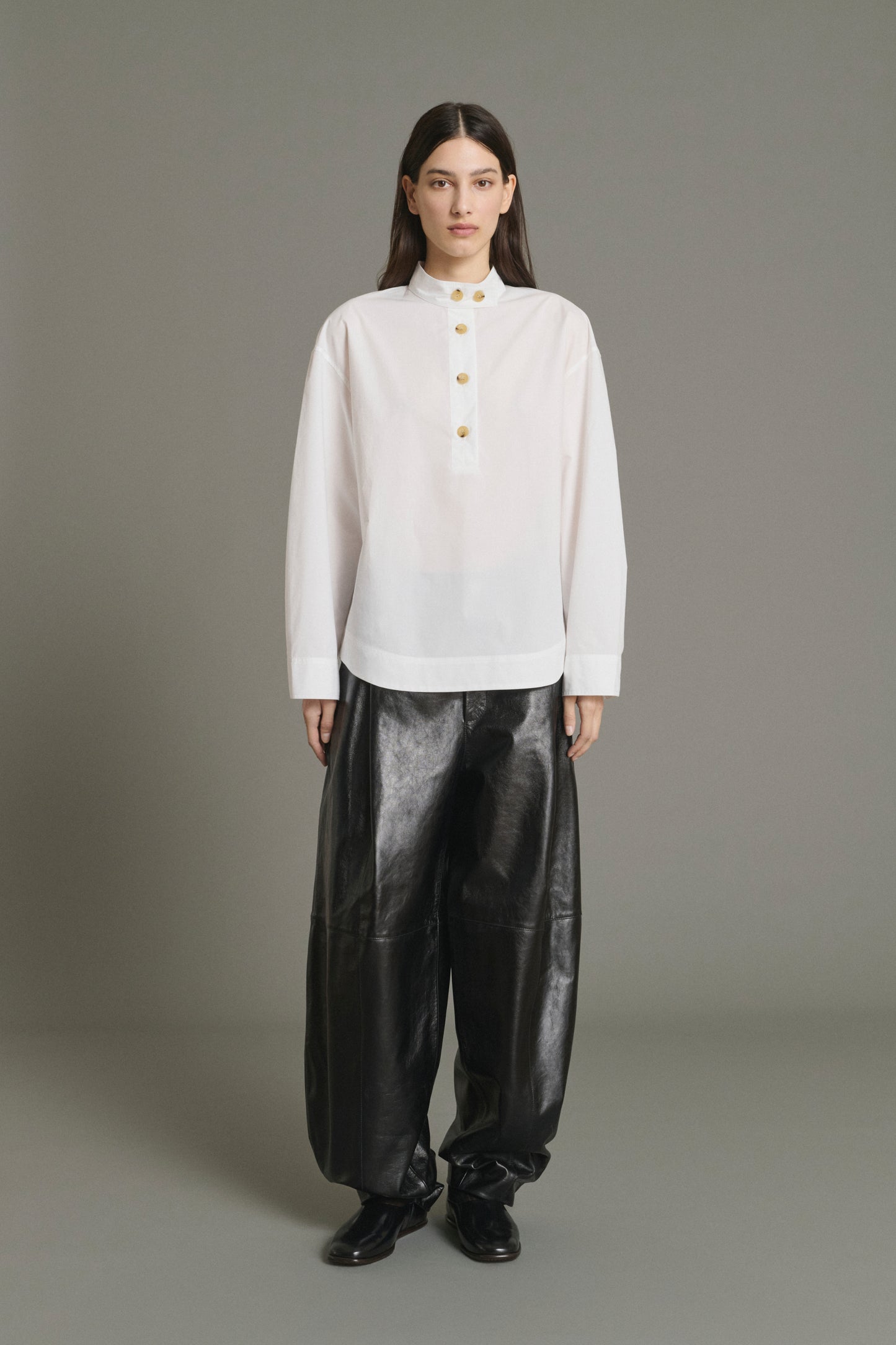 Bluse Lizzie – Gebrochenes Weiß – Baumwolle – Damen