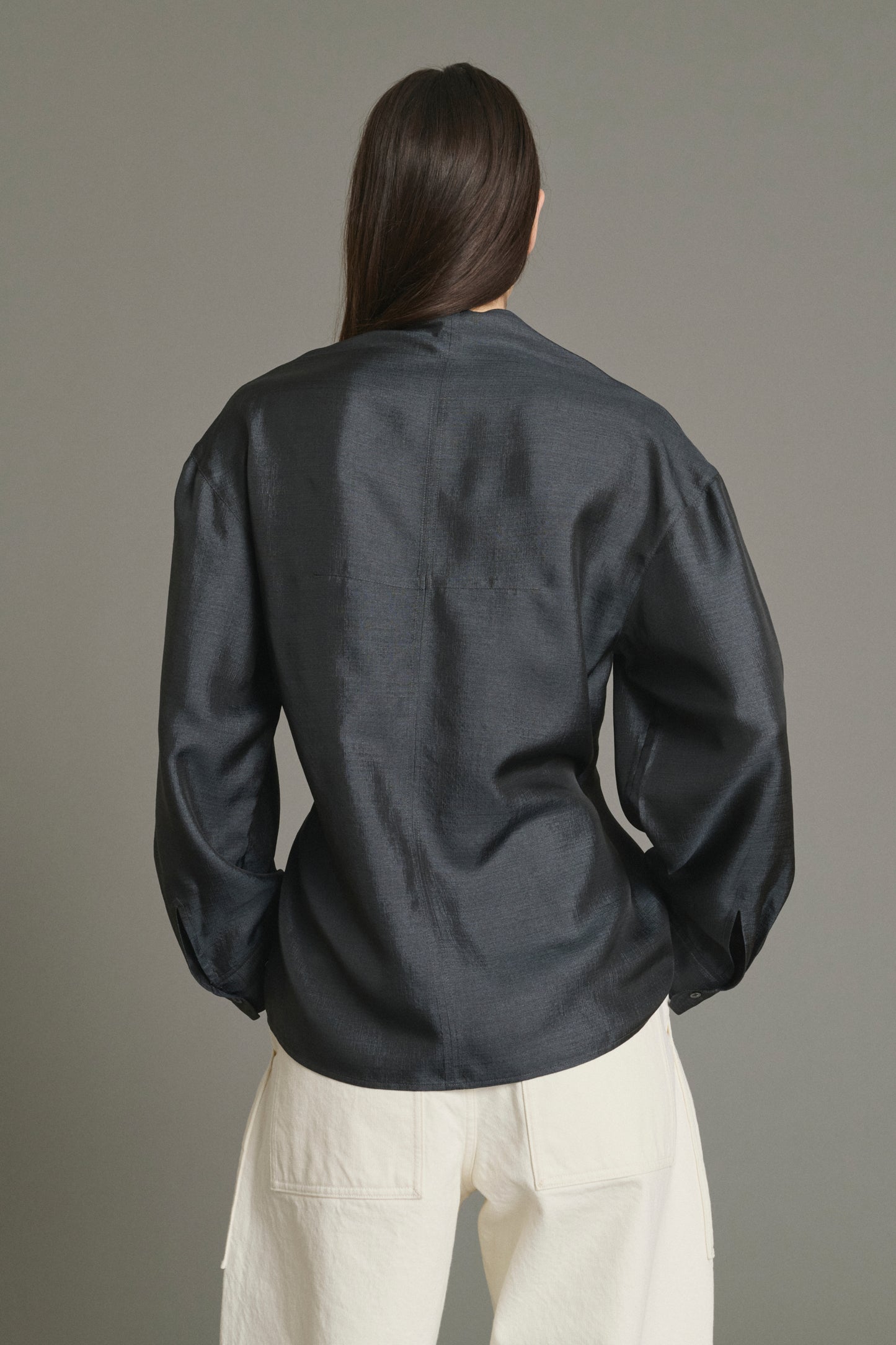 Blouse Jenny - Gris Anthracite - Soie - Femme