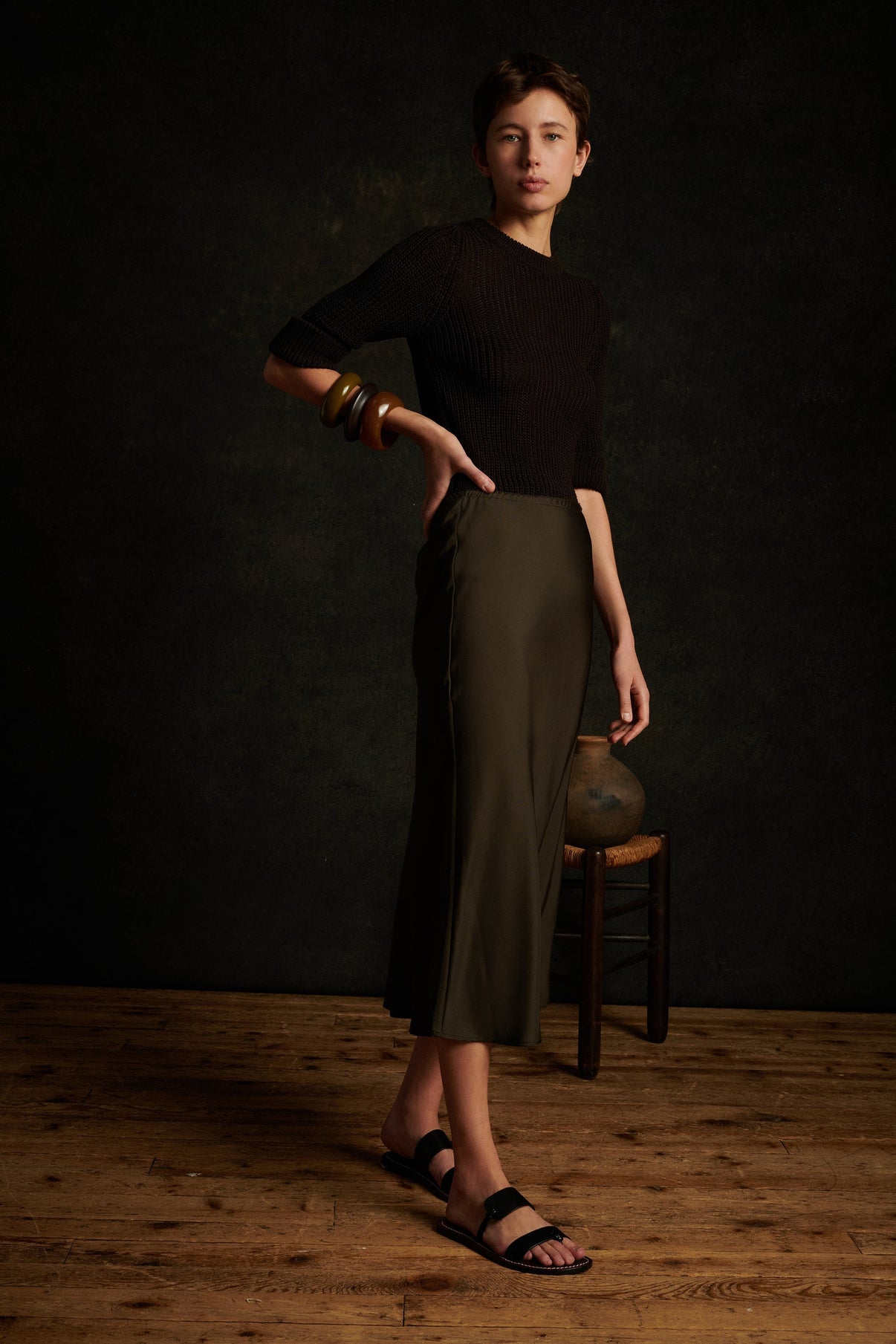 JUPE FEVER KAKI vue 1