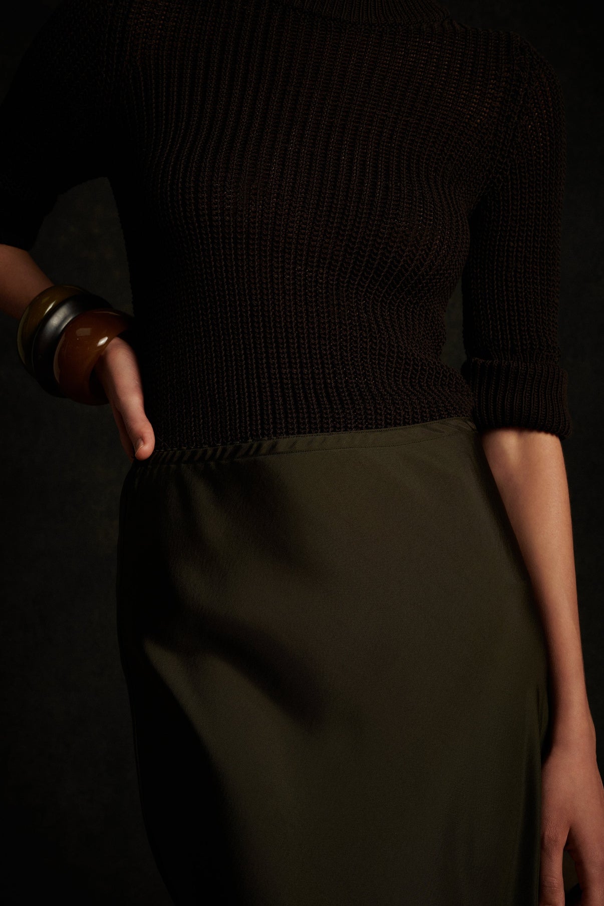 JUPE FEVER KAKI vue 3