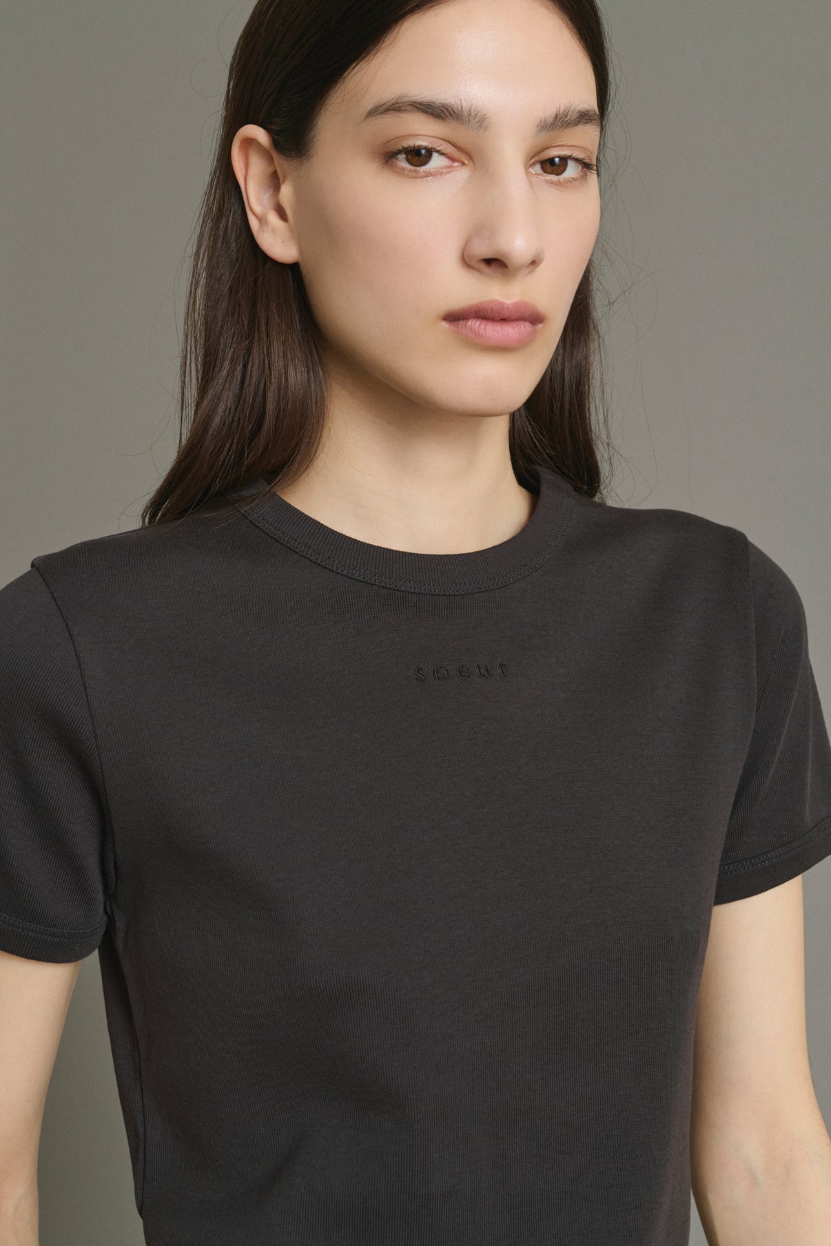 Tee-Shirt Aristide - Charbon - Coton - Femme vue 3