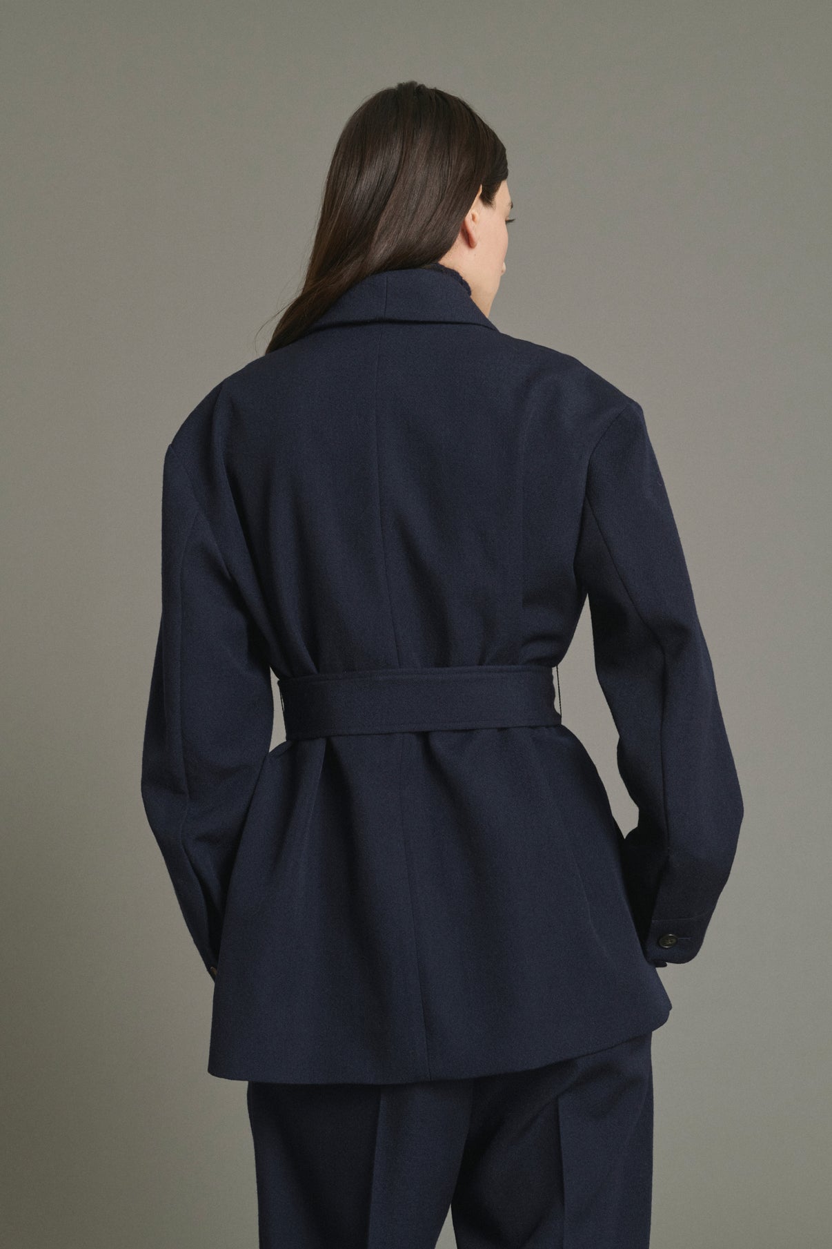 Jacke Come – Navy – Wolle – Damen vue 3