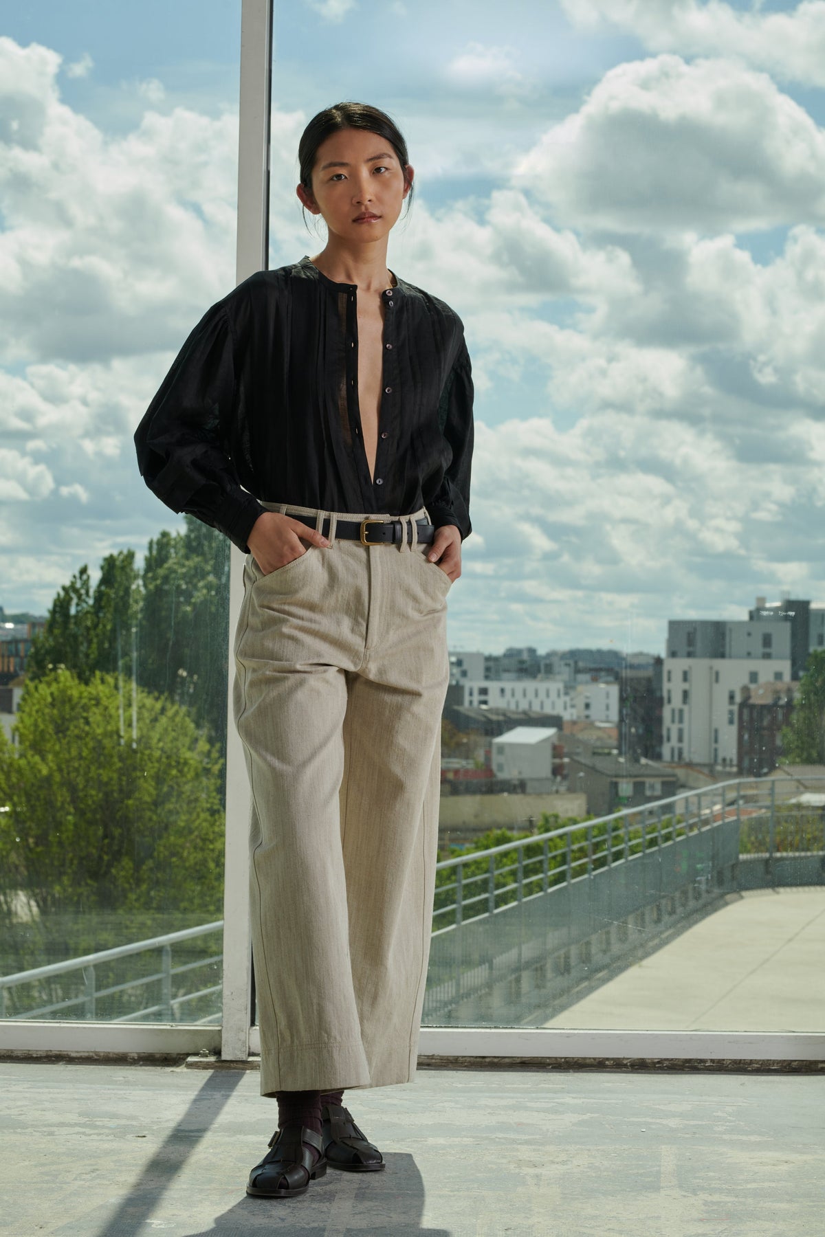 PANTALON PEPINO BEIGE/ECRU vue 1