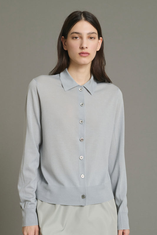 Cardigan Hailey - Hellblau - Merinowolle - Damen