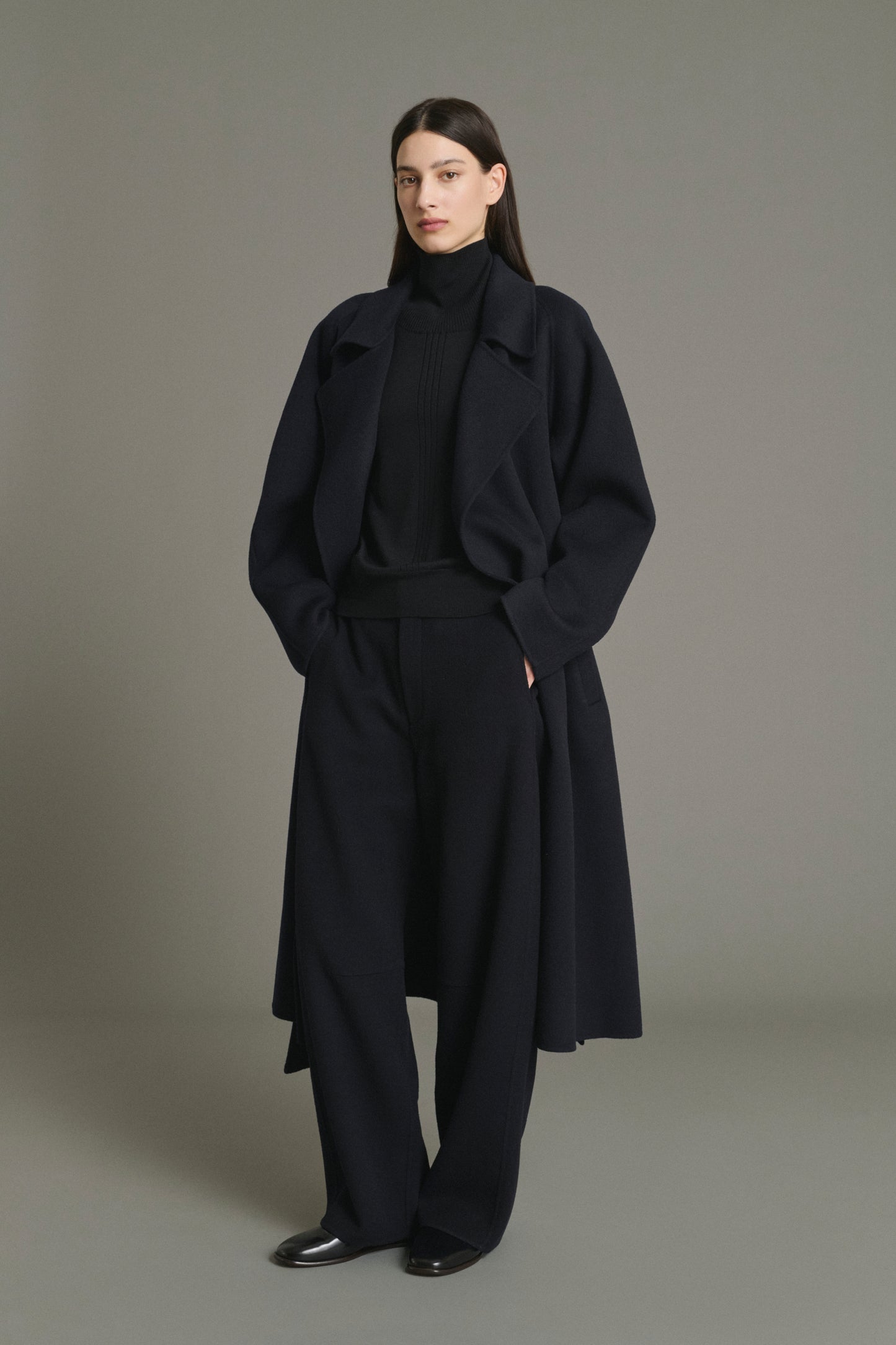 Mantel Harvard - Deep Navy - Wolle - Damen