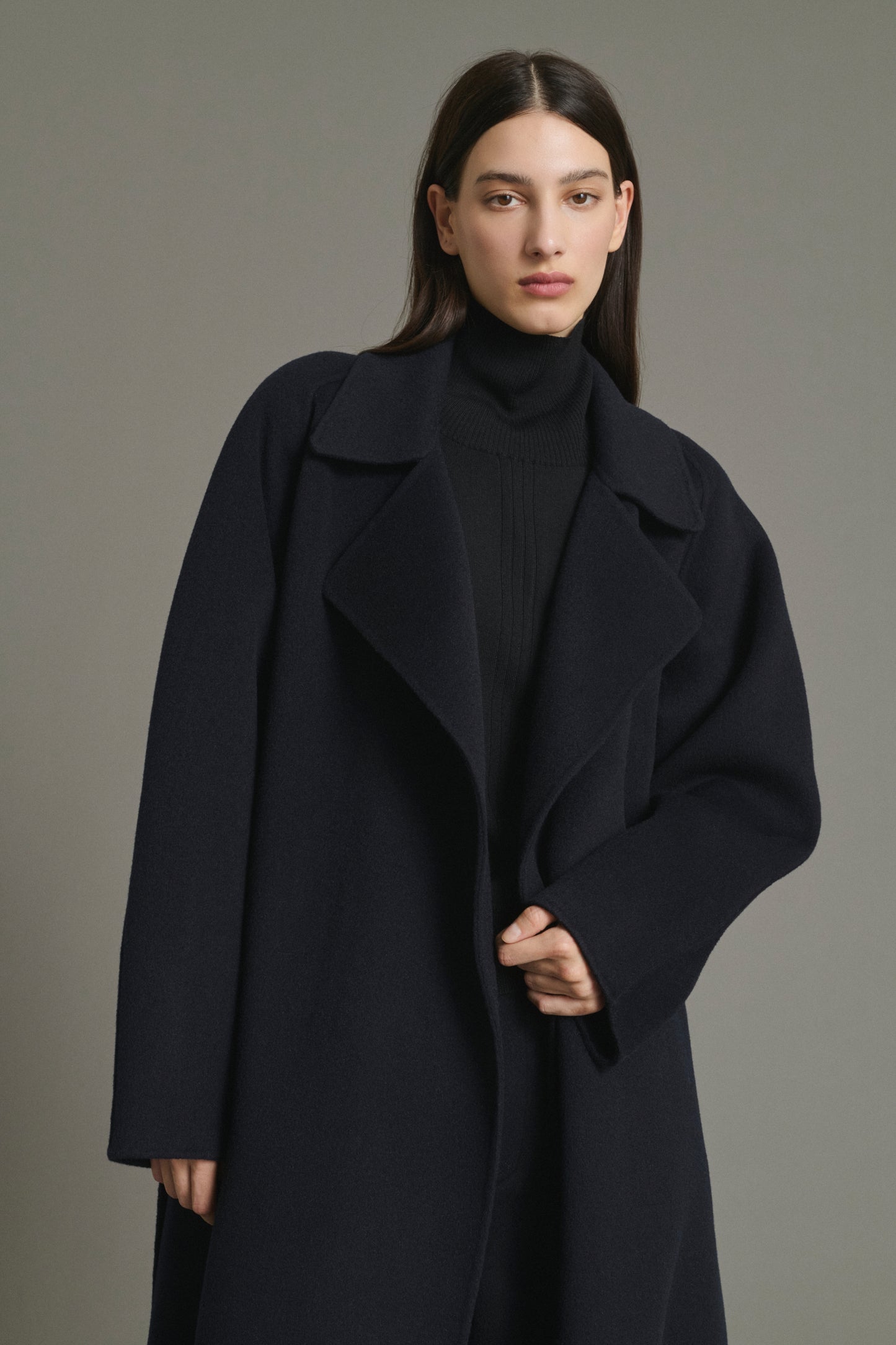 Mantel Harvard - Deep Navy - Wolle - Damen