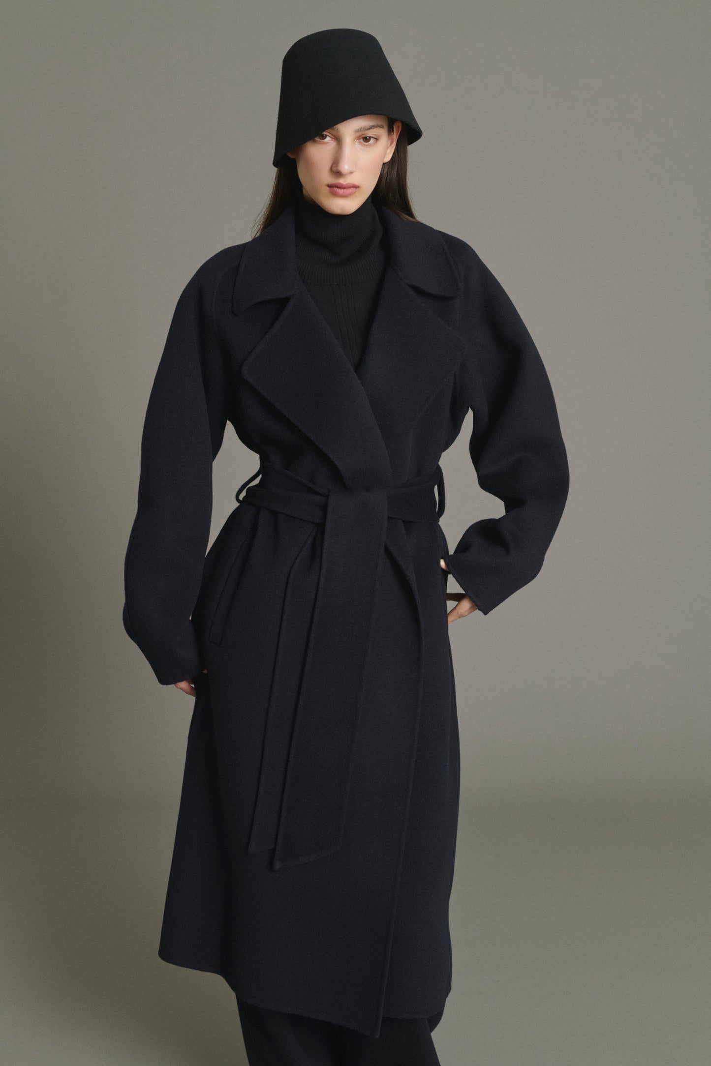 Mantel Harvard - Deep Navy - Wolle - Damen