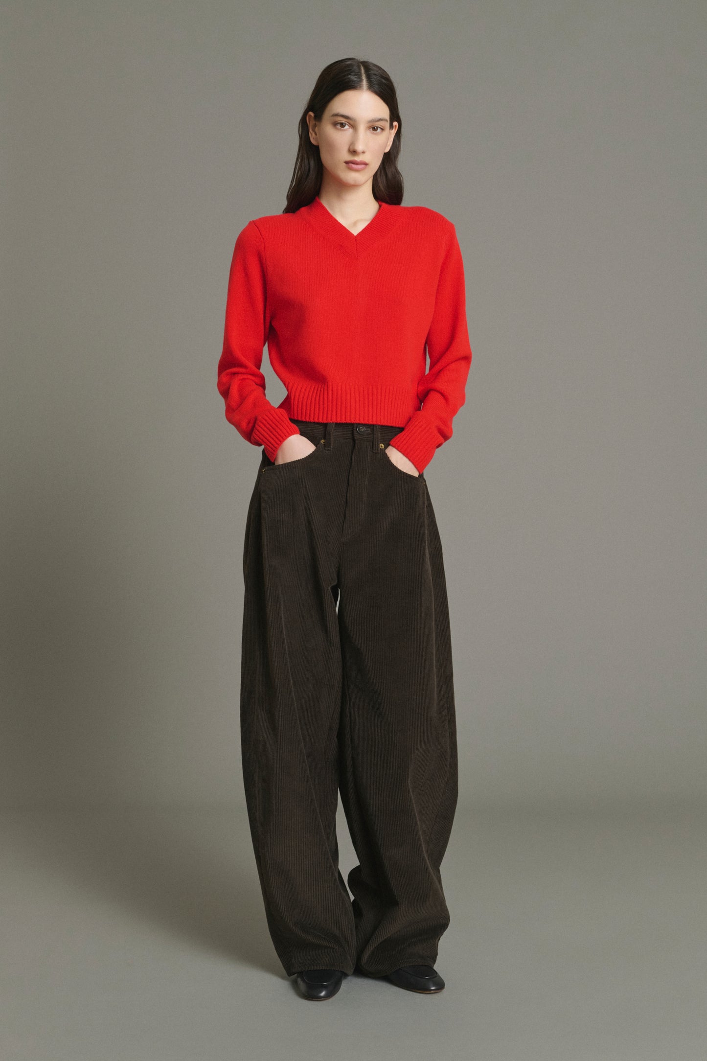 Pull Jonas - Rouge - Laine Mérinos - Femme