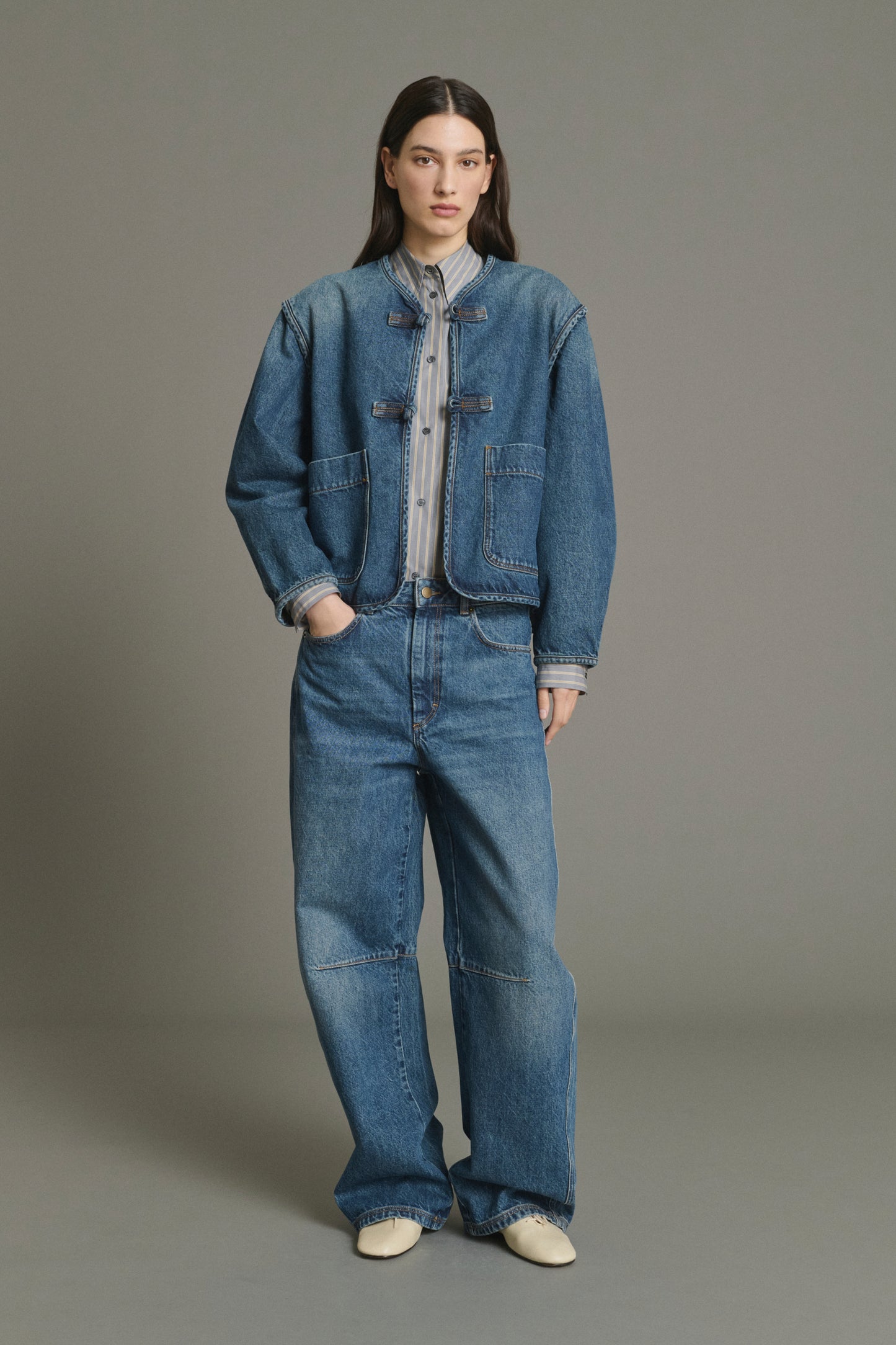Jean Eliott - Bleu Denim Ample Femme - Soeur