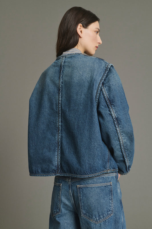 Veste Agatha - Bleu Denim Coton Femme - Soeur