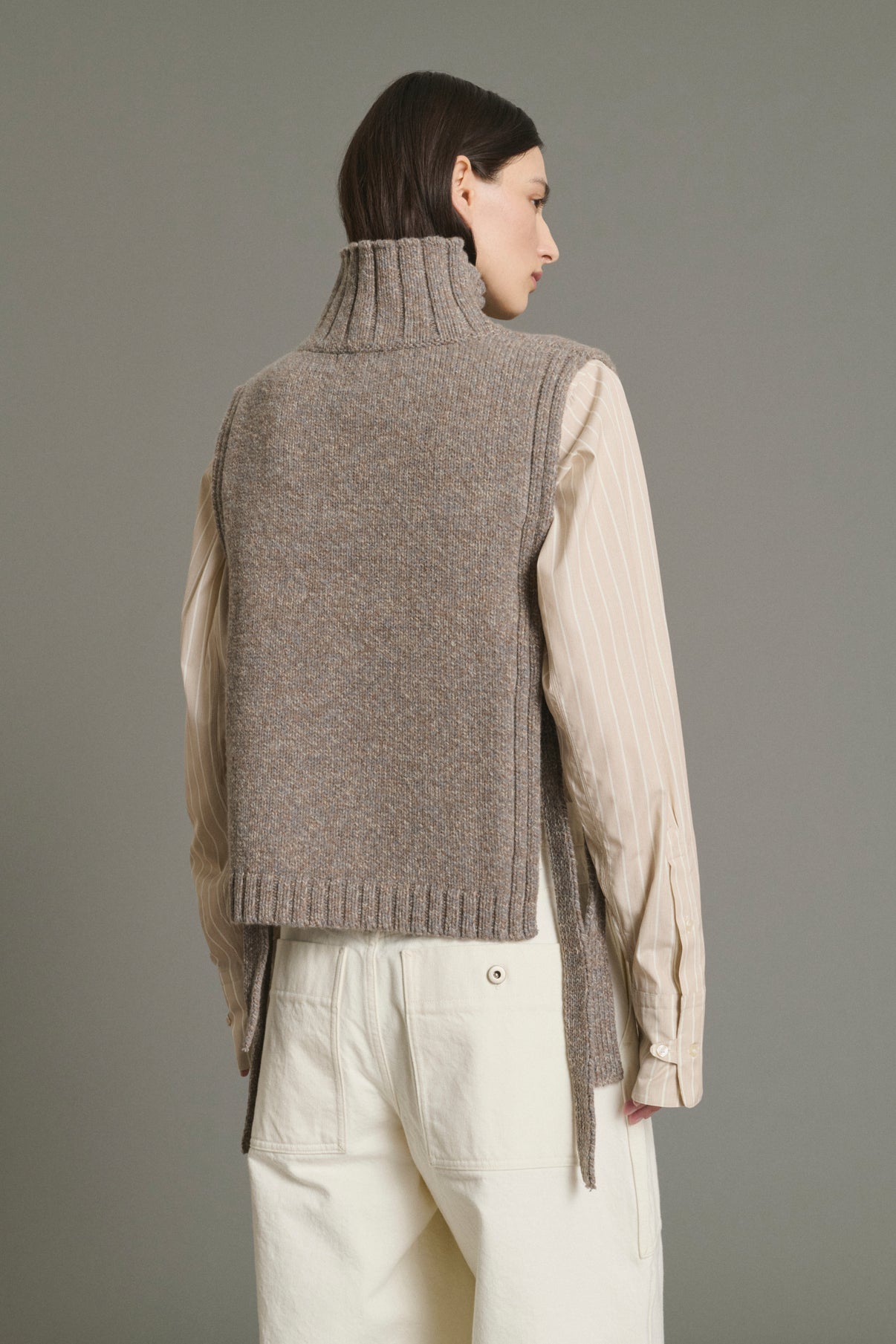 Pullover Or – Beige/Grau – Wolle – Damen vue 4