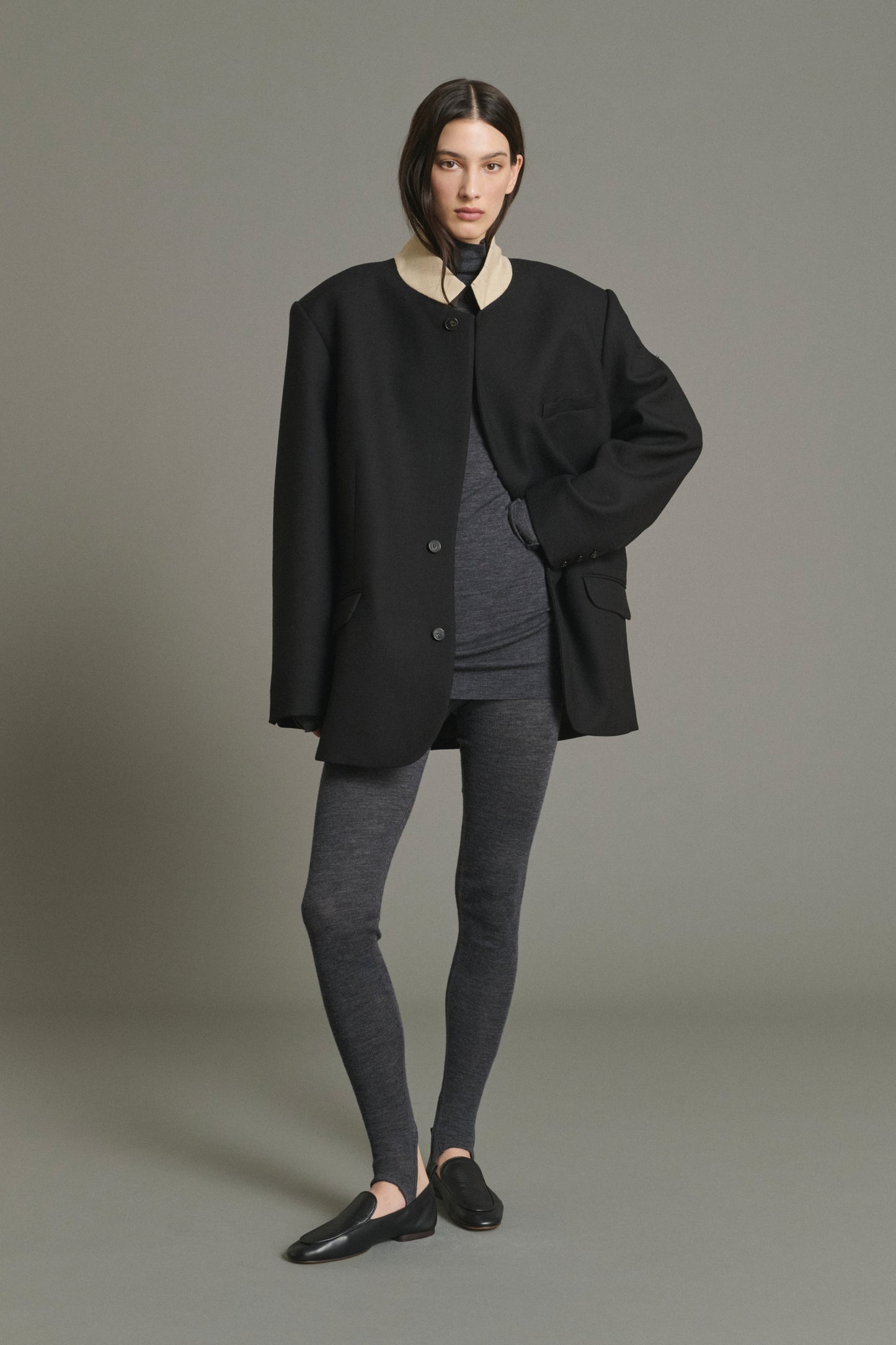 Legging Jen - Gris Anthracite - Laine - Femme