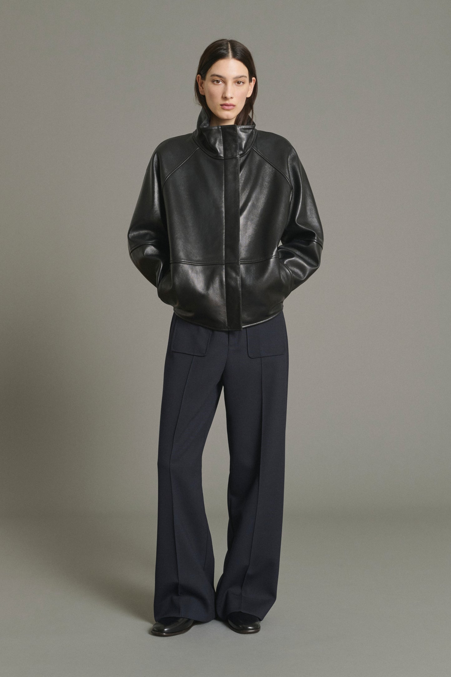 Pantalon Harry - Navy Laine Évasé 7/8e Femme - Soeur