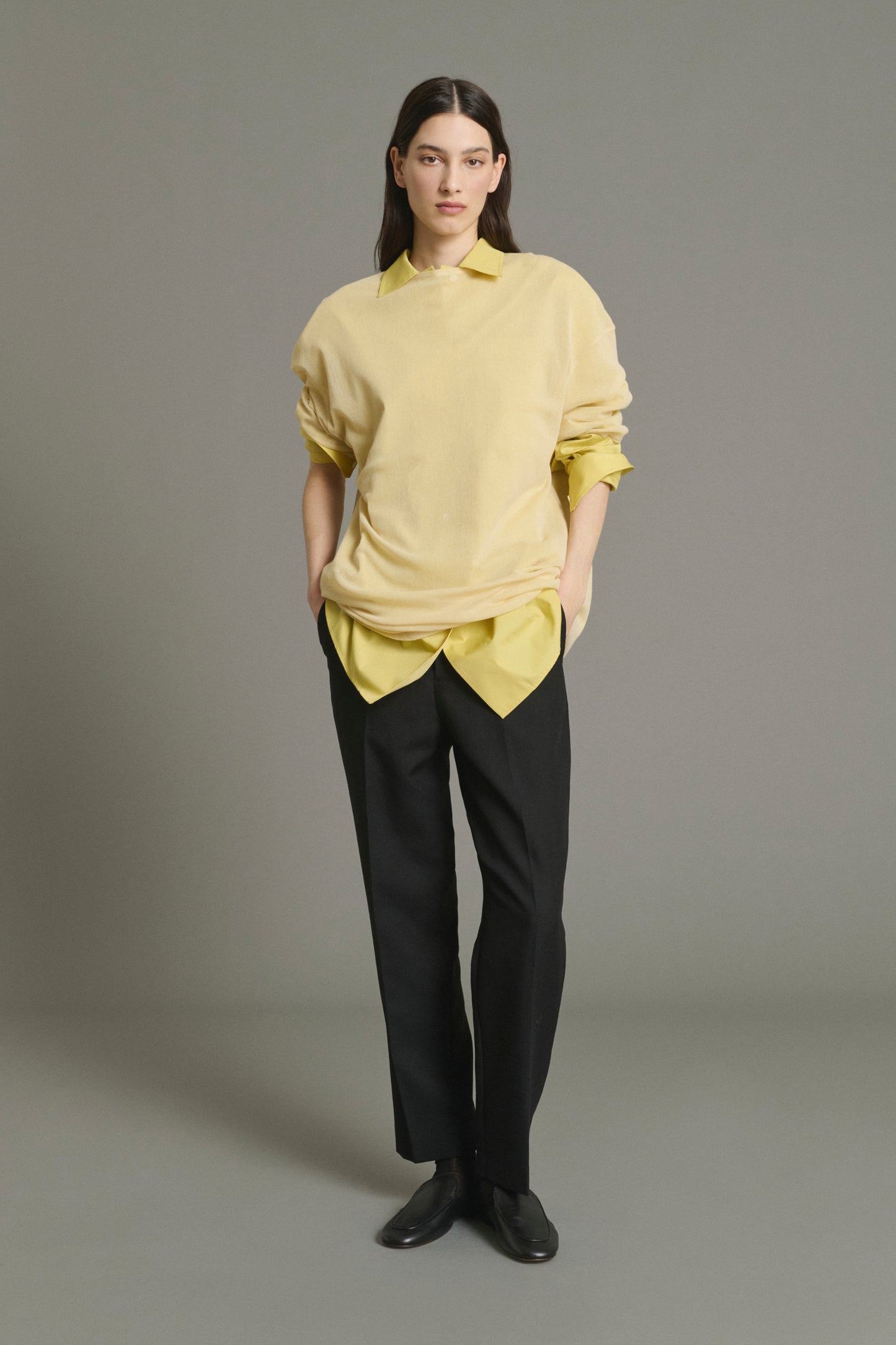 Pantalon Gabriel - Noir Laine Cigarette Femme - Soeur