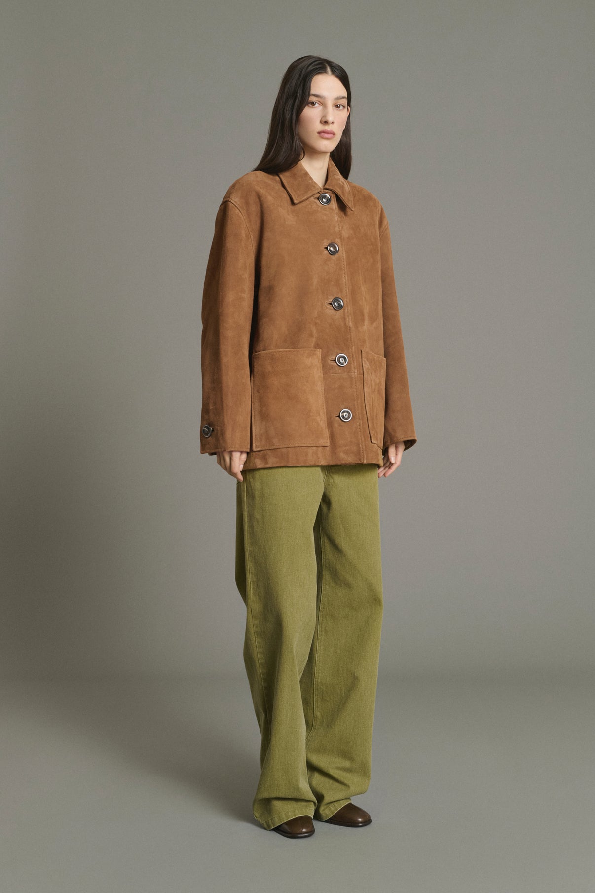 Jacket Vincenzo - Natural Split Leather Women - Soeur vue 1