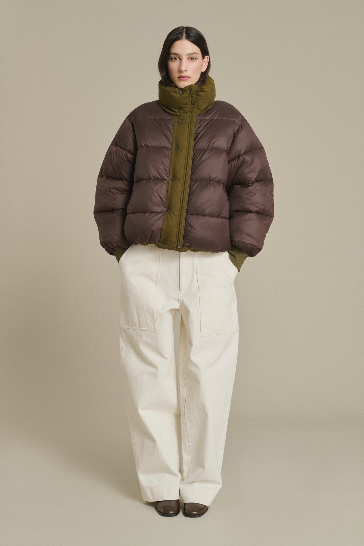 Daunenjacke Java – Khaki – Baumwolle – Damen vue 4