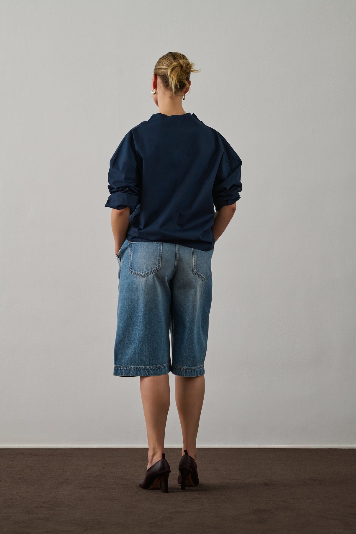 Bermuda Francis - Denim Bleu Délavé - Coton - Femme vue 6