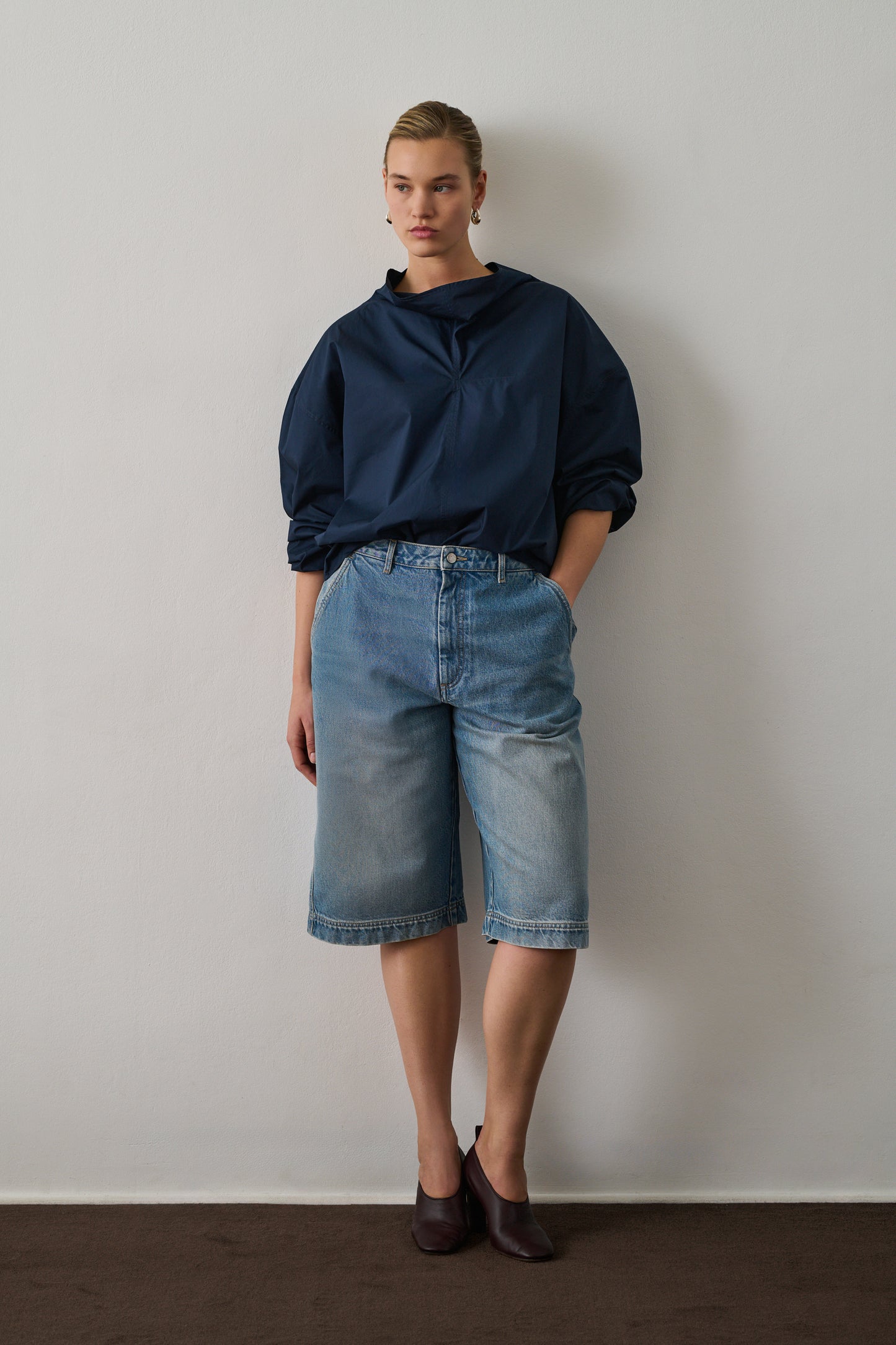 Bermuda Francis - Denim Bleu Délavé - Coton - Femme